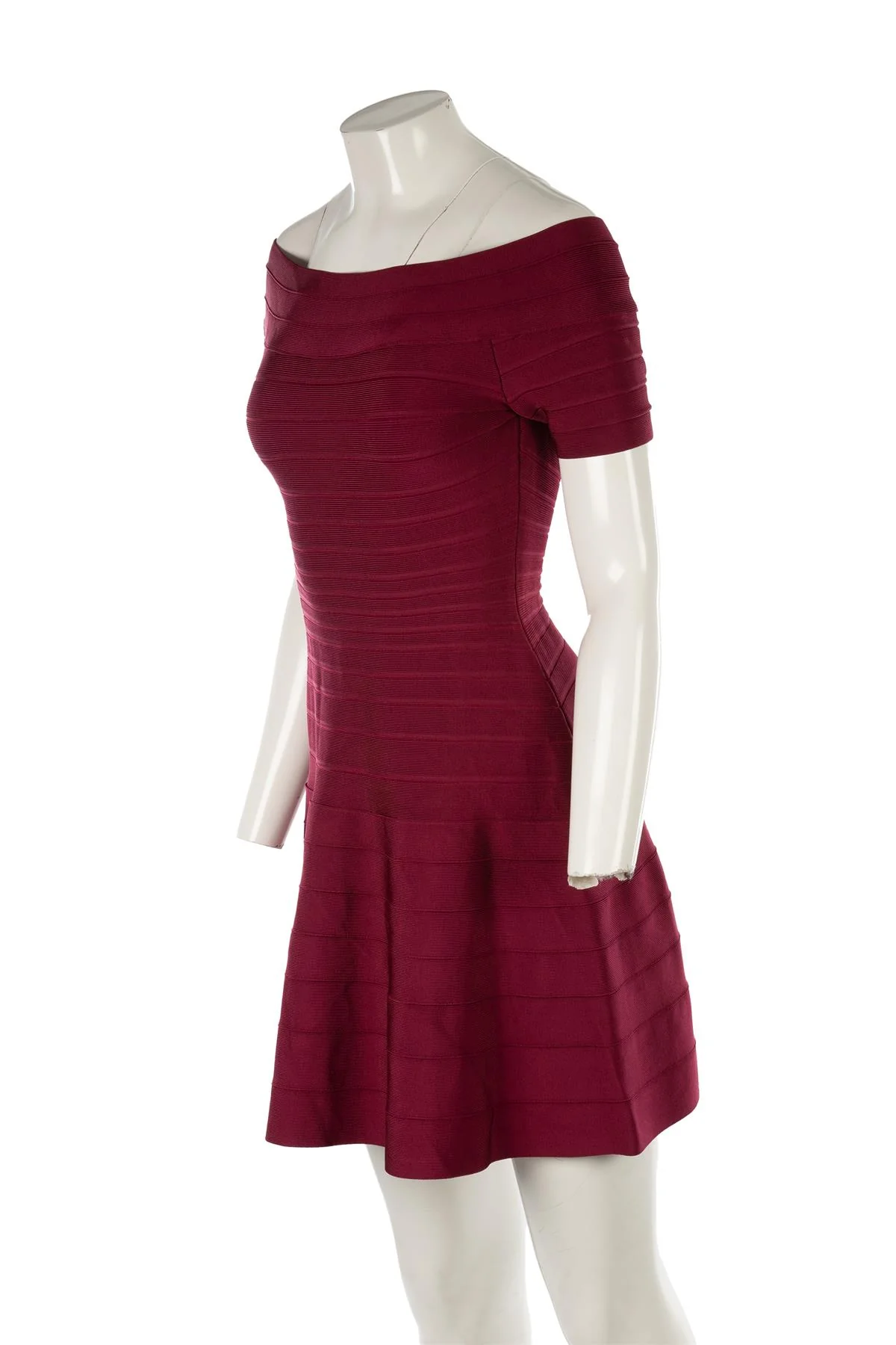 HERVE LEGER PINK BANDAGE MINI DRESS MEDIUM - Image 3