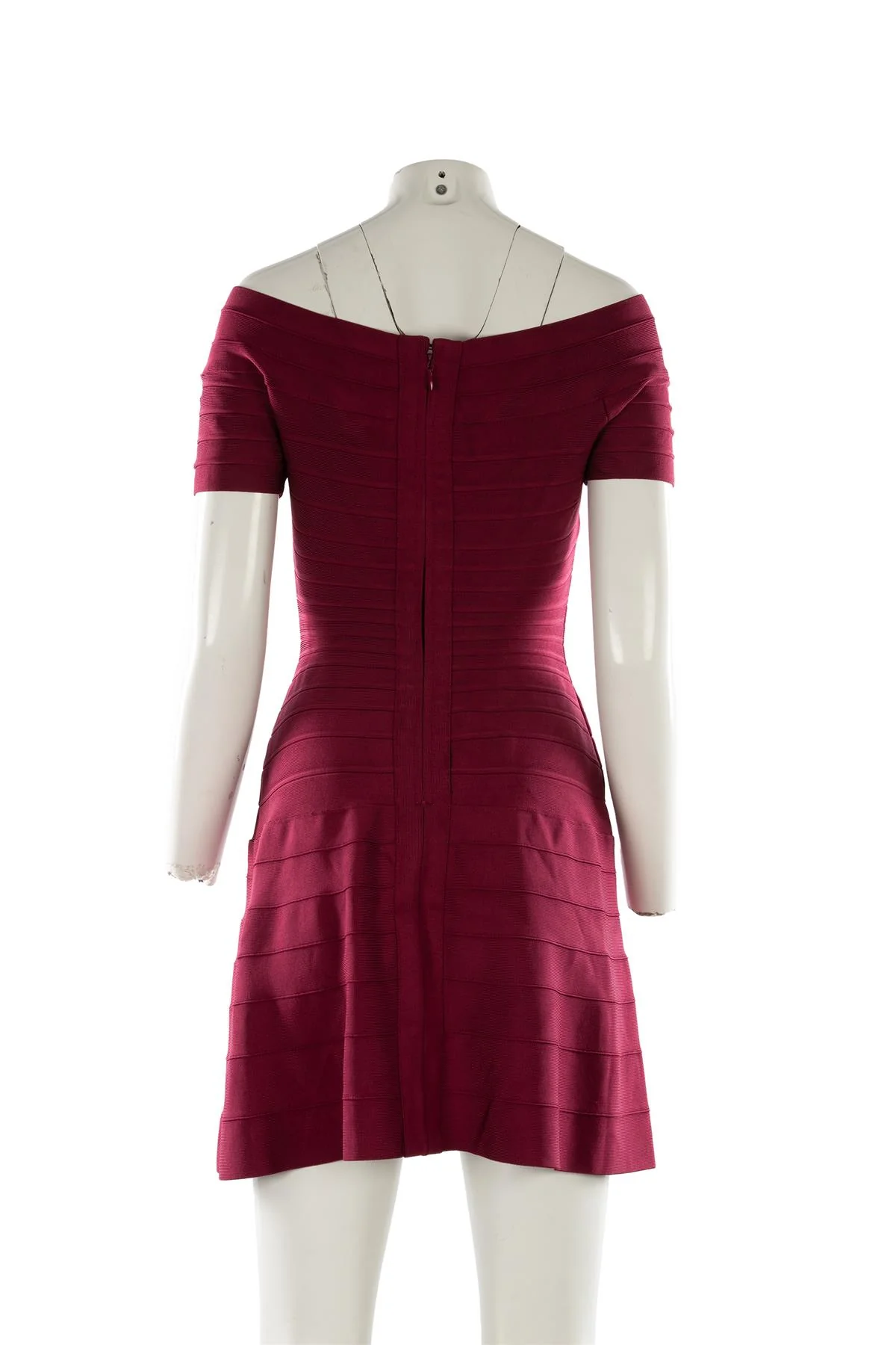 HERVE LEGER PINK BANDAGE MINI DRESS MEDIUM - Image 4