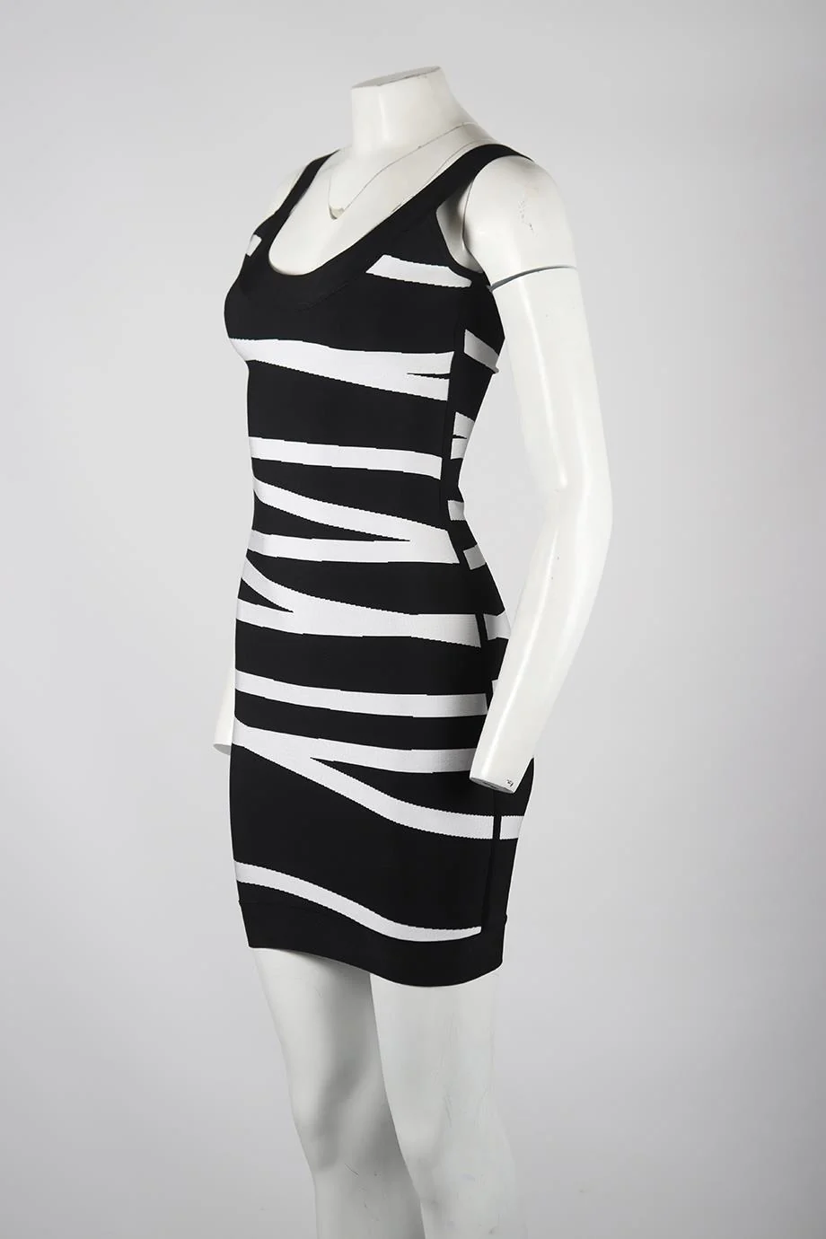 HERVÉ LÉGER STRETCH KNIT MINI DRESS SMALL - Image 3