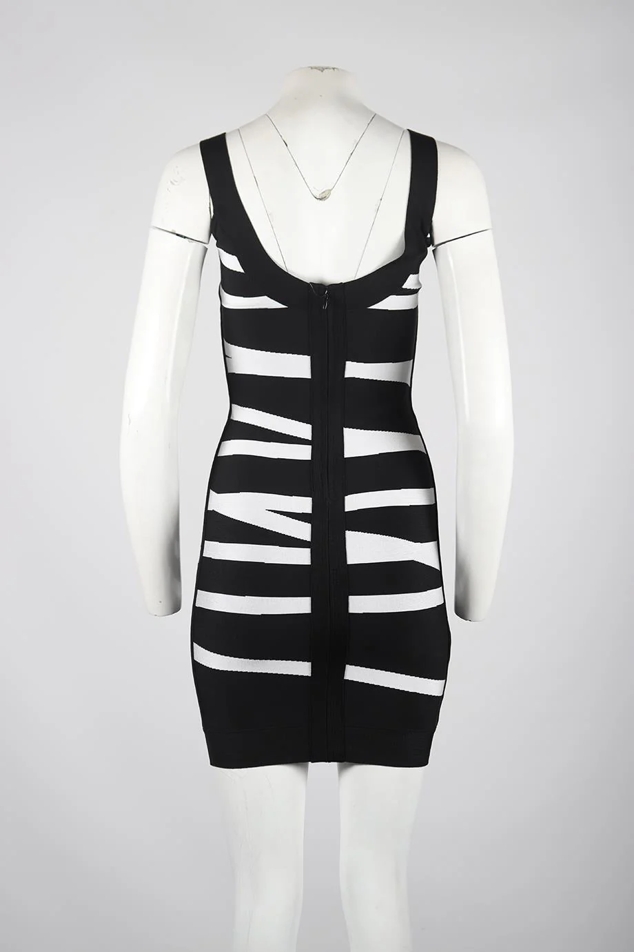 HERVÉ LÉGER STRETCH KNIT MINI DRESS SMALL - Image 4