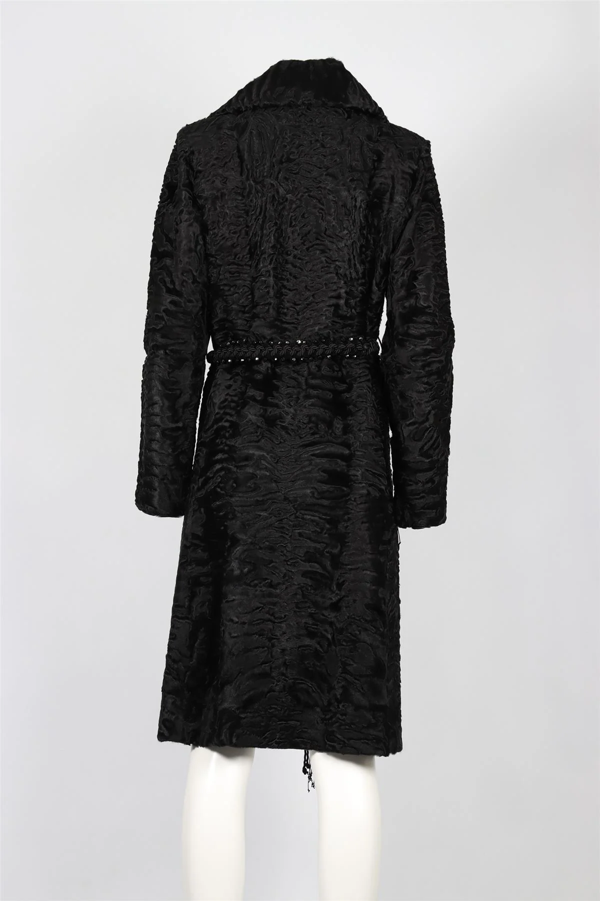 HOCKLEY BLACK PERSIAN FUR COAT FR 42 UK 14 - Image 4