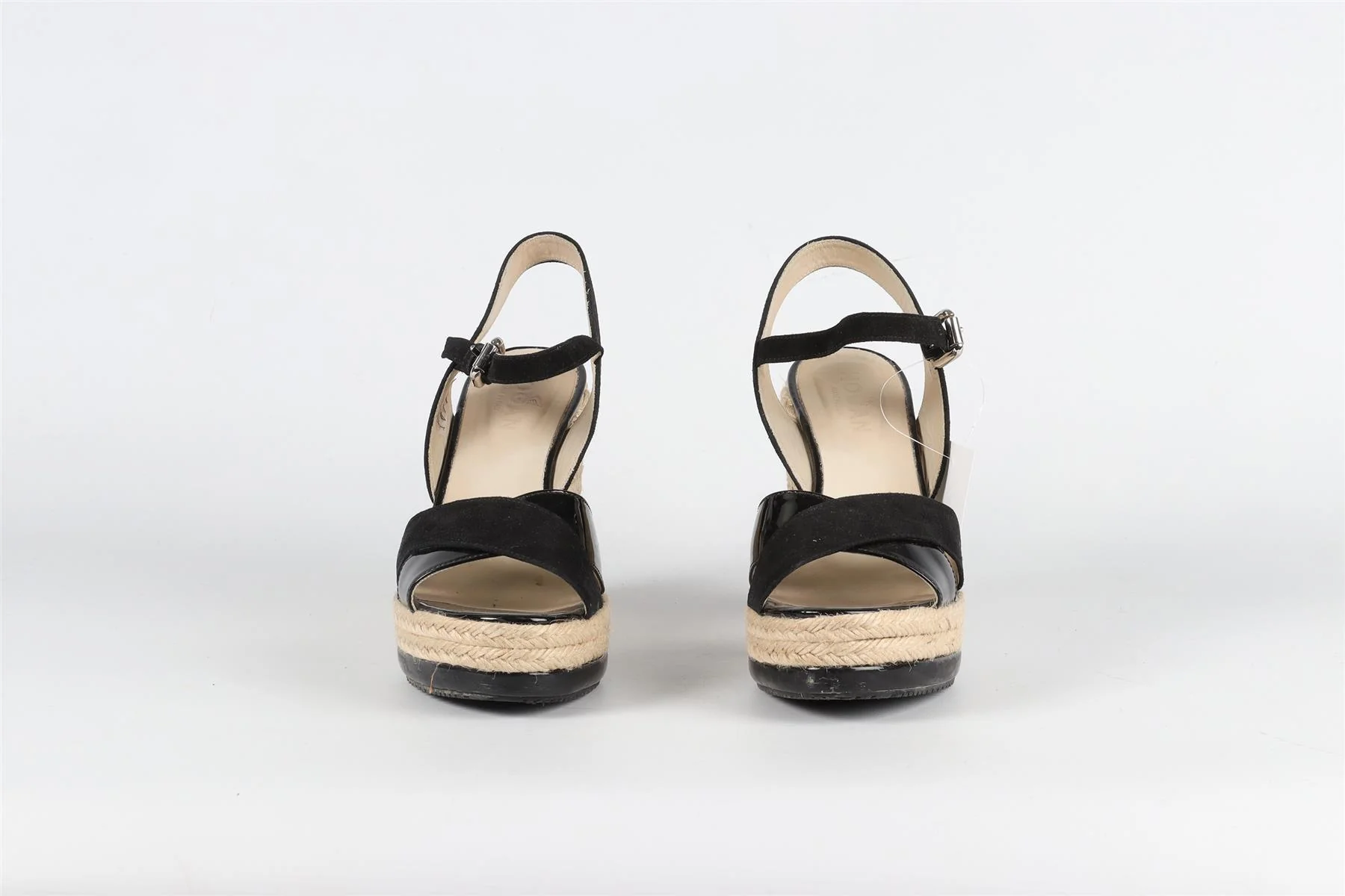 HOGAN BLACK SUEDE ESPADRILLE WEDGES EU 38.5 UK 5.5 US 8.5 - Image 3