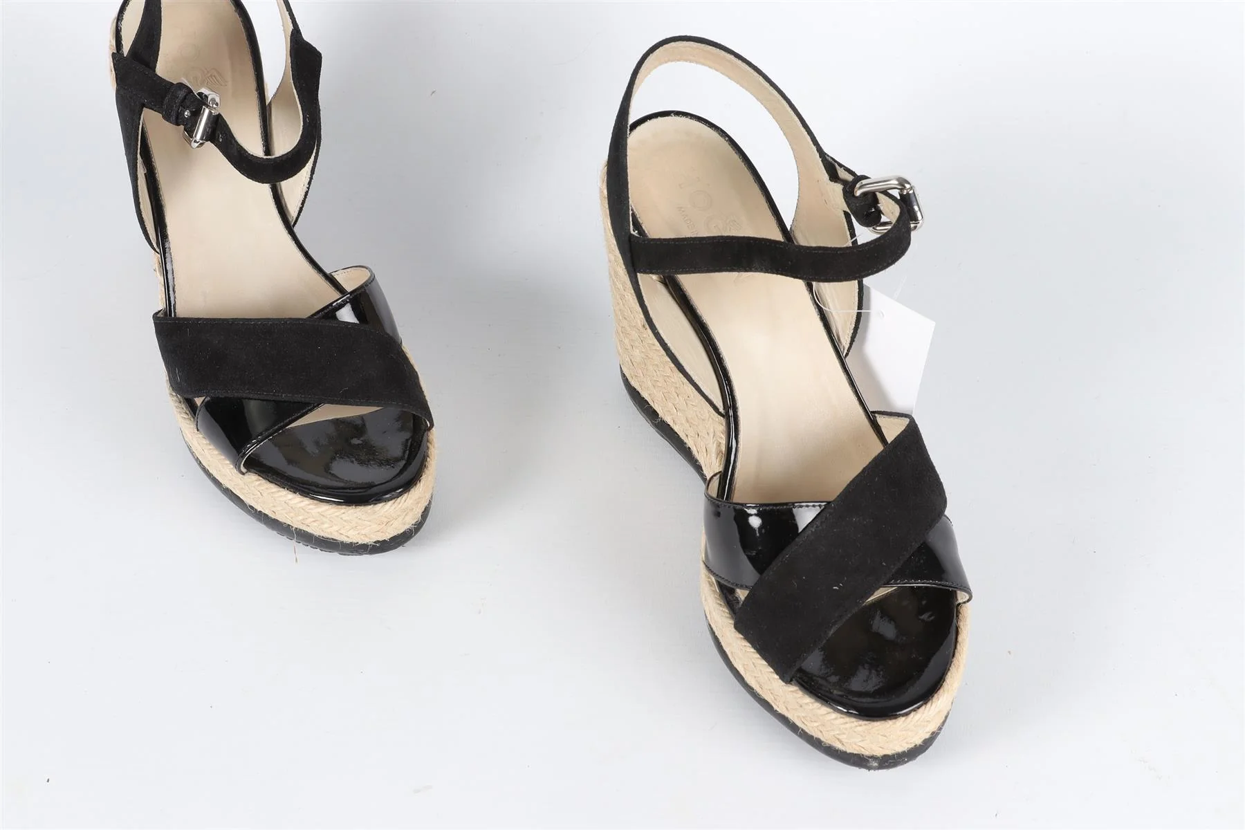 HOGAN BLACK SUEDE ESPADRILLE WEDGES EU 38.5 UK 5.5 US 8.5 - Image 4