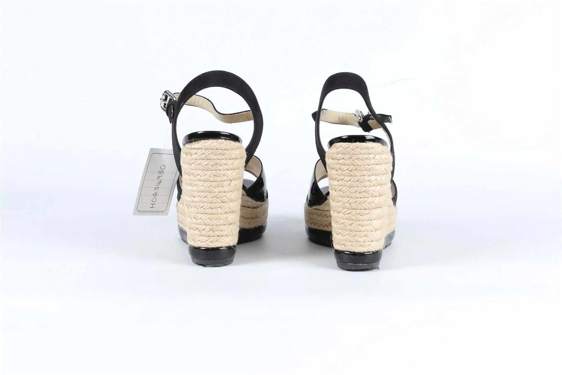 HOGAN BLACK SUEDE ESPADRILLE WEDGES EU 38.5 UK 5.5 US 8.5 - Image 5