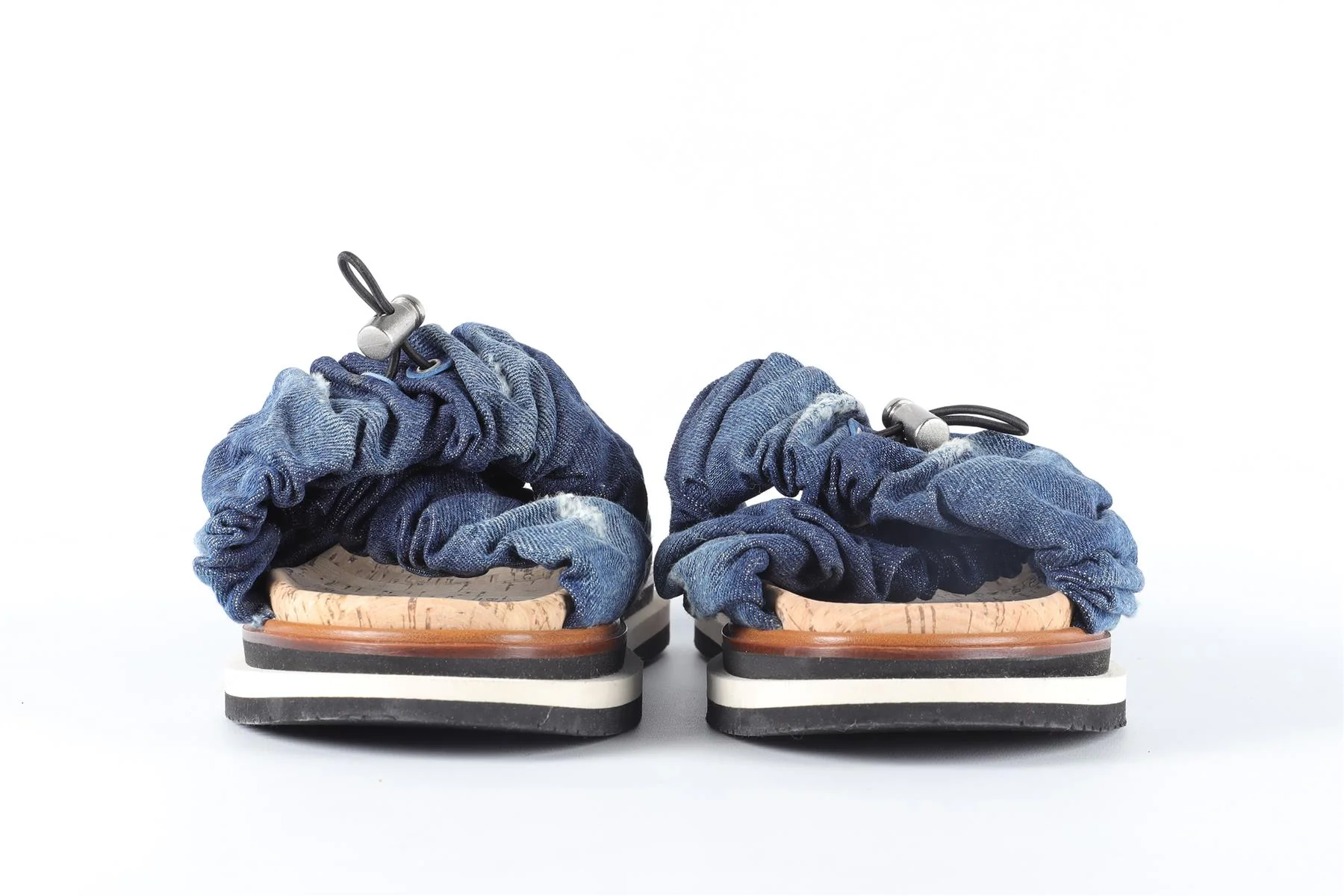 HOGAN BLUE DENIM SANDALS EU 37 UK 4 US 7 - Image 3