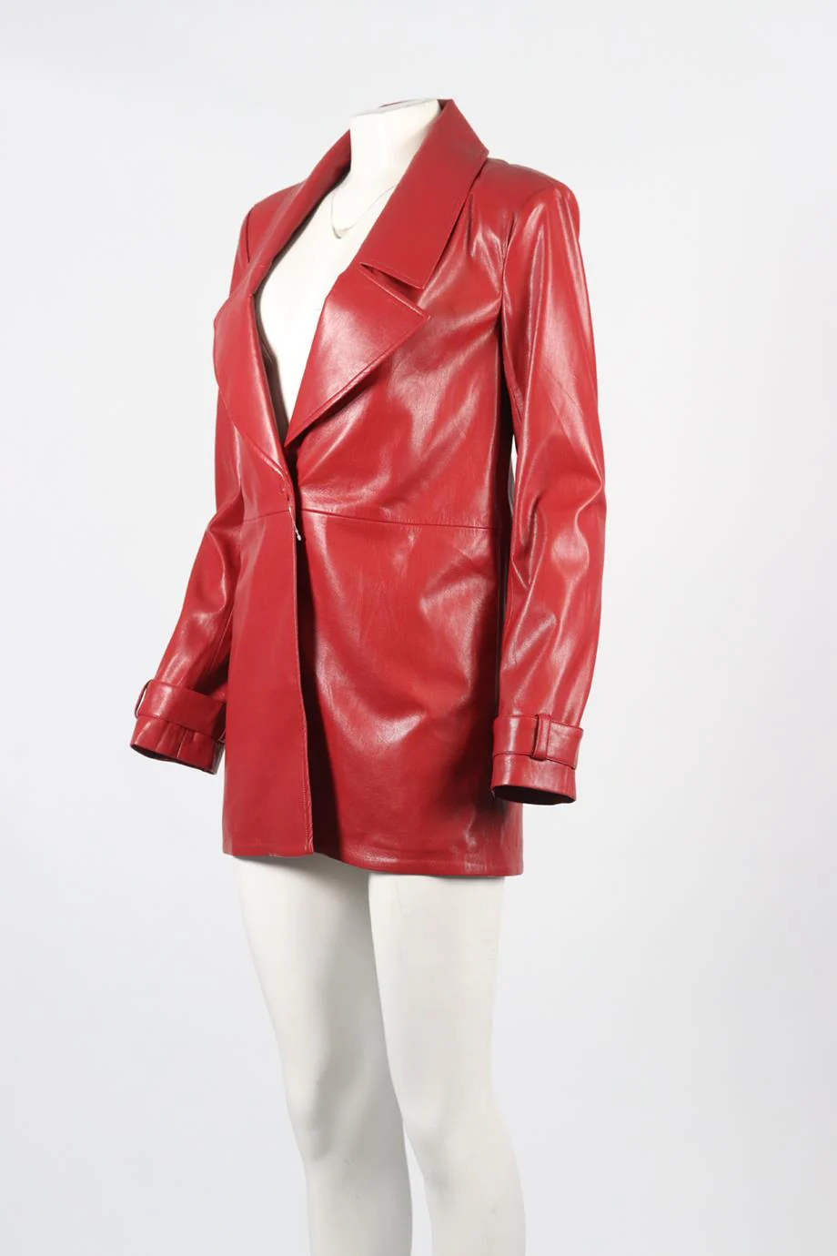 HOUSE OF HARLOW 1960 FAUX LEATHER BLAZER XSMALL - Image 3