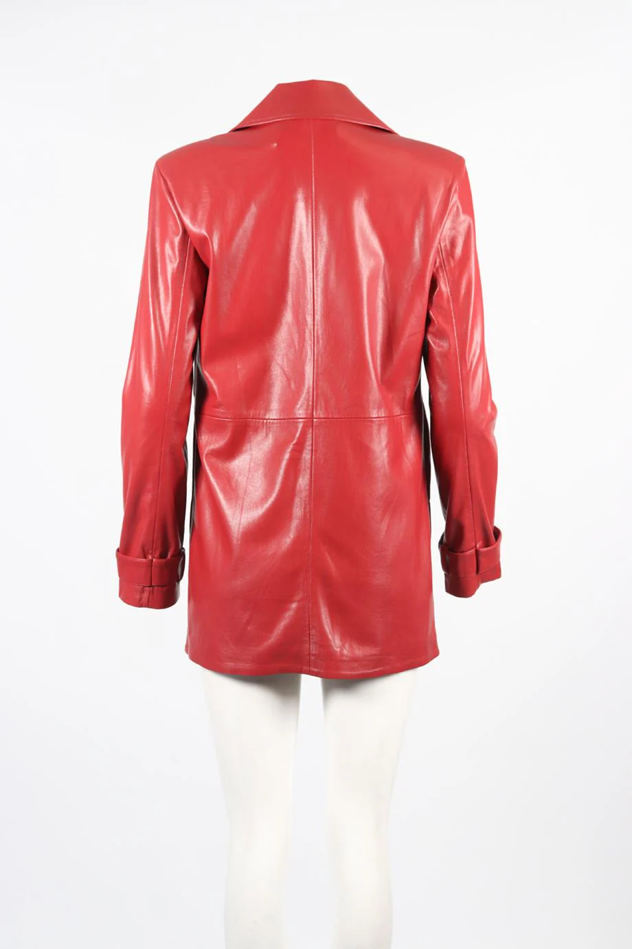 HOUSE OF HARLOW 1960 FAUX LEATHER BLAZER XSMALL - Image 4