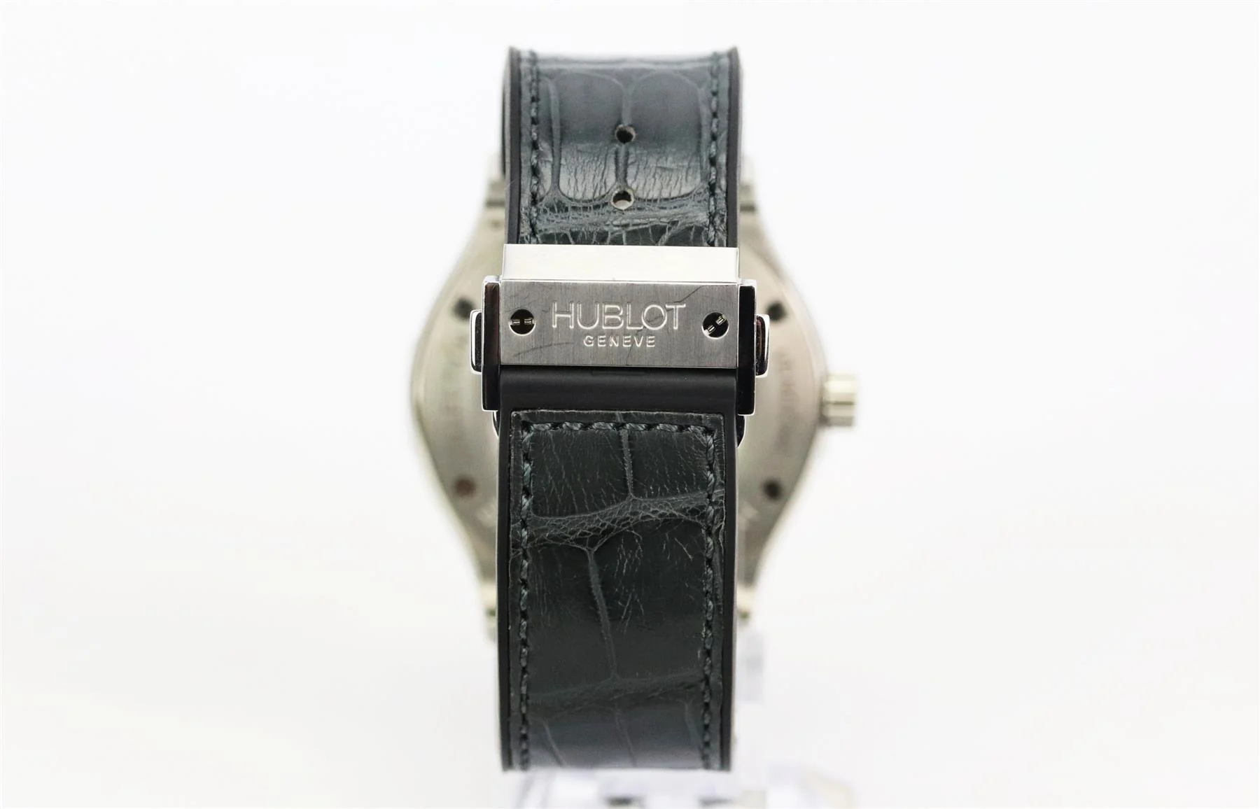 HUBLOT CLASSIC FUSION RACING GREY 42MM TITANIUM AND ALLIGATOR WRIST WATCH - Image 6