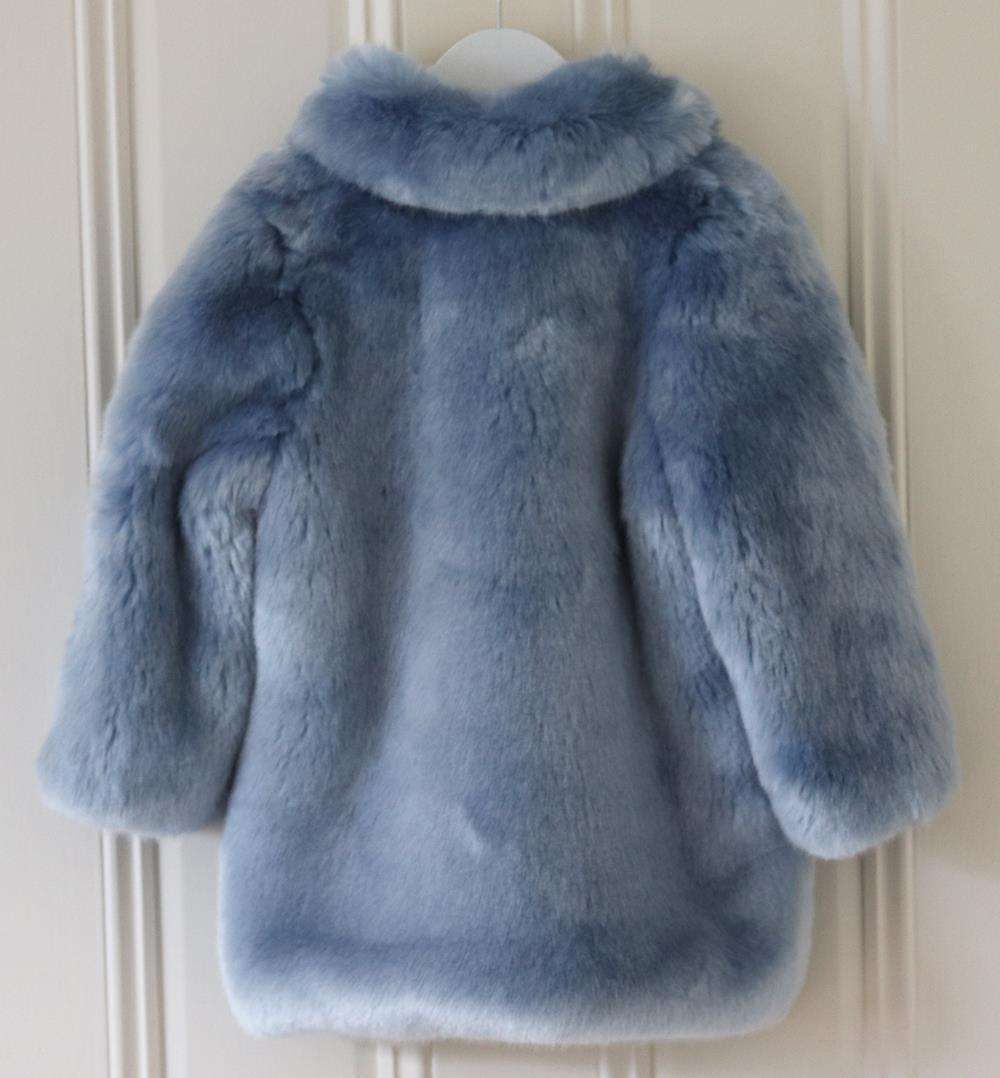 HUCKLEBONES LONDON KIDS GIRLS FAUX FUR JACKET 6 YEARS - Image 3