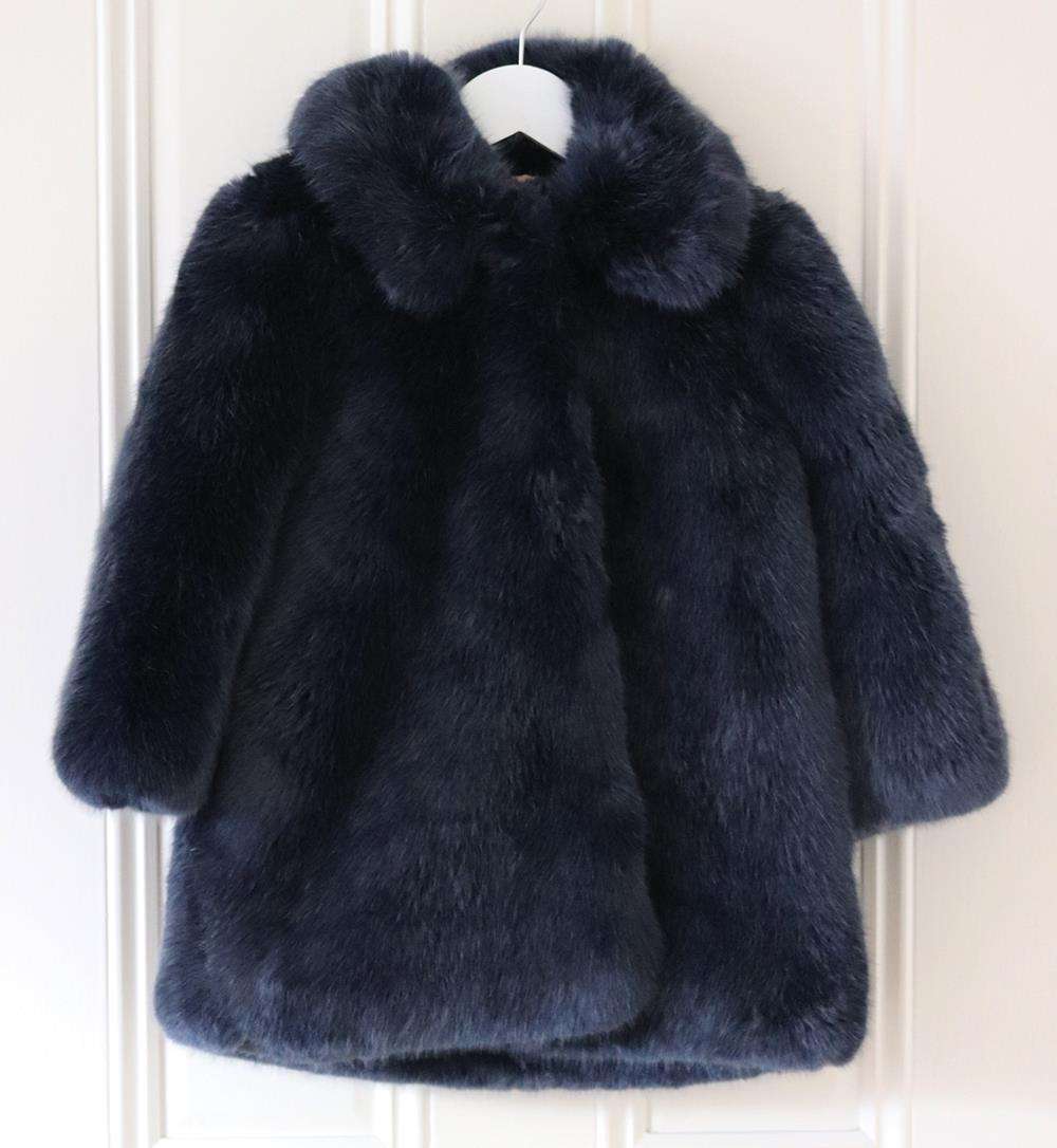 HUCKLEBONES LONDON KIDS GIRLS FAUX FUR JACKET 6 YEARS - Image 2