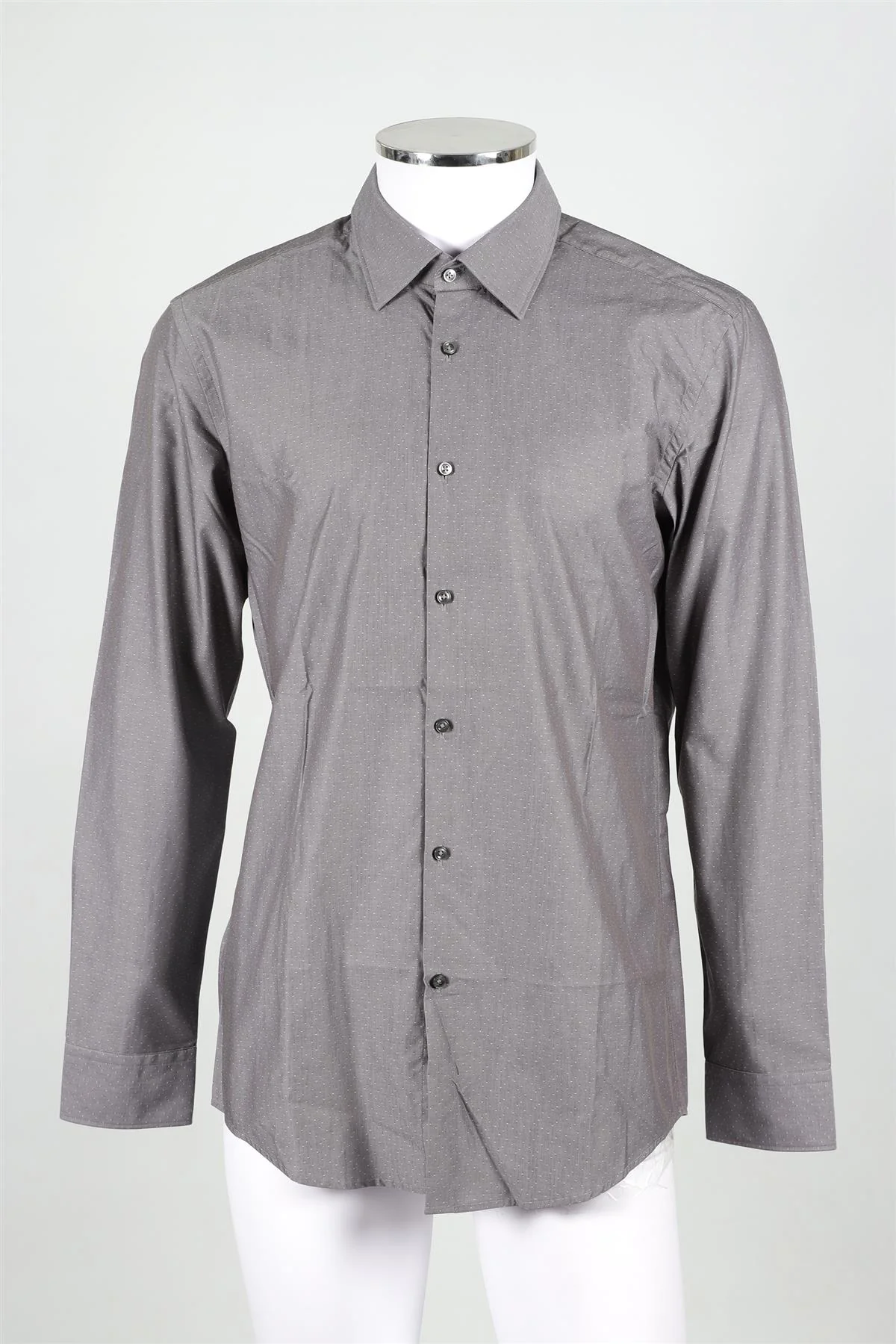 HUGO BOSS GREY MEN'S SLIM FIT COTTON SHIRT UK/US COLLAR 16 1/2 UK/US CHEST 42 - Image 2
