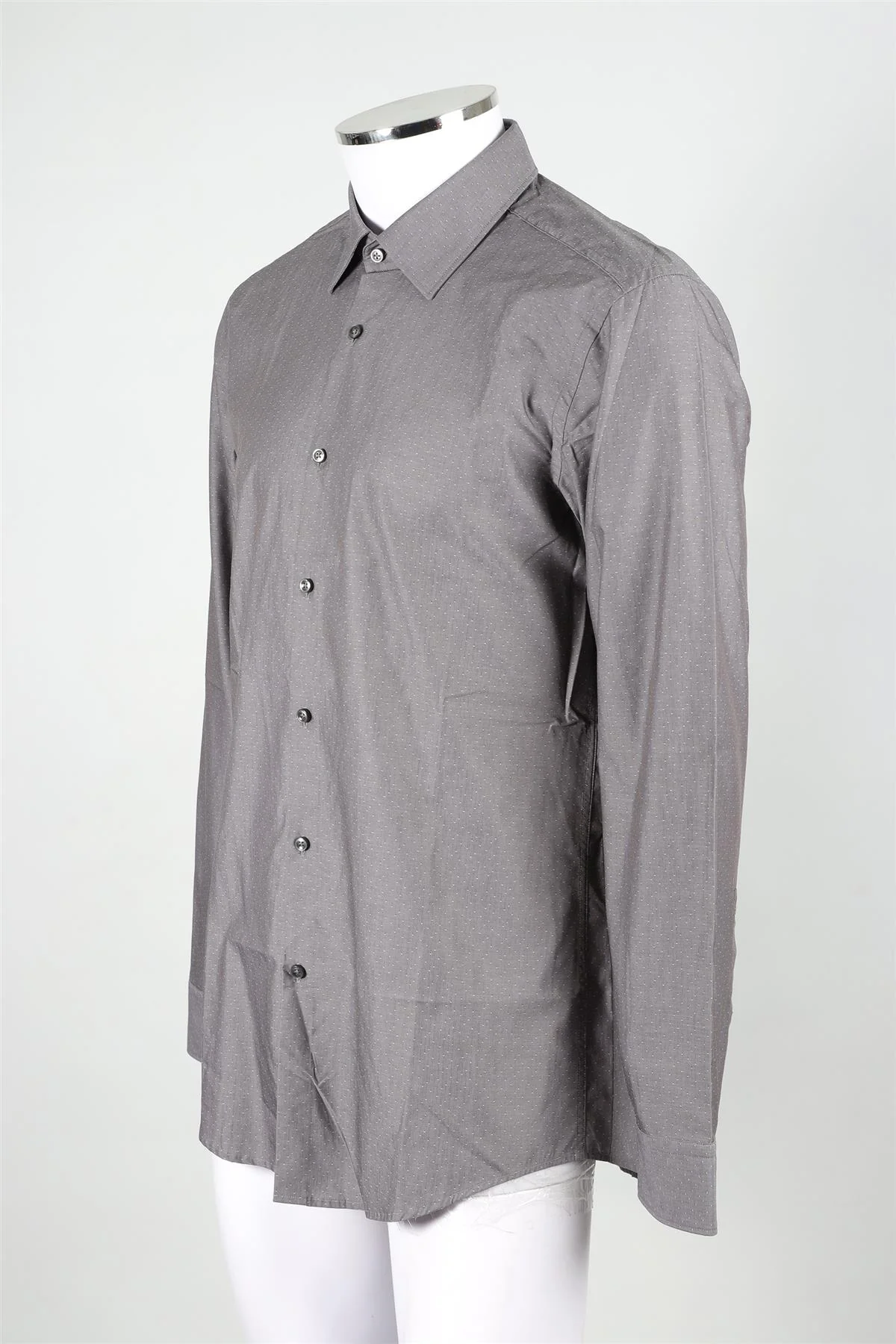 HUGO BOSS GREY MEN'S SLIM FIT COTTON SHIRT UK/US COLLAR 16 1/2 UK/US CHEST 42 - Image 3