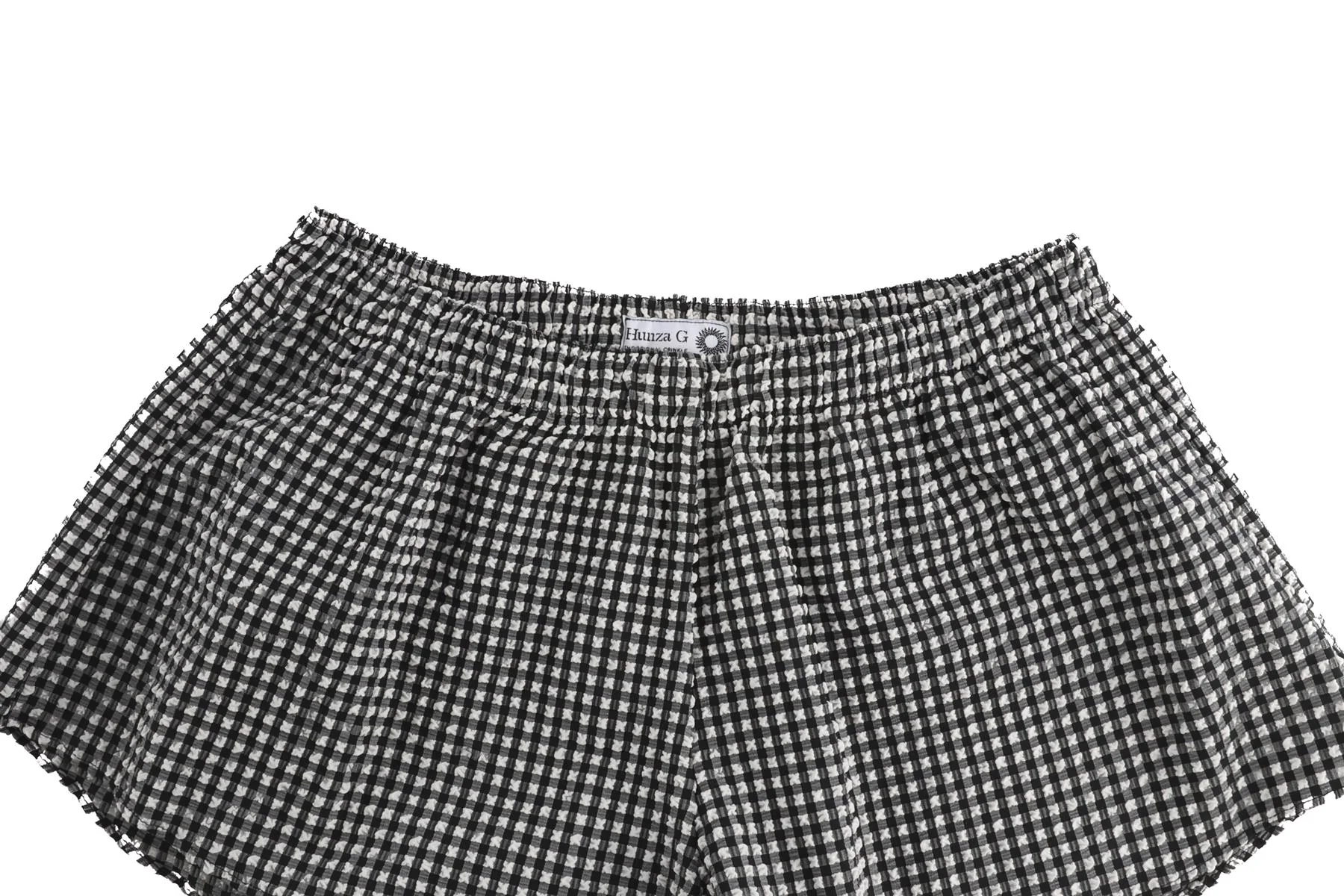 HUNZA G BLACK SEERSUCKER SHORTS SMALL/MEDIUM - Image 3