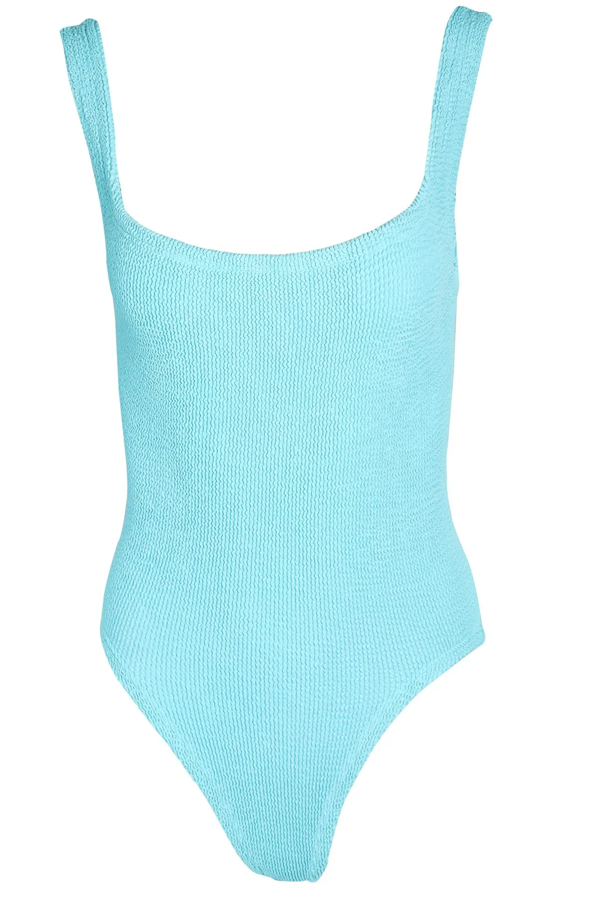 HUNZA G BLUE KNIT SWIMSUIT ONE SIZE