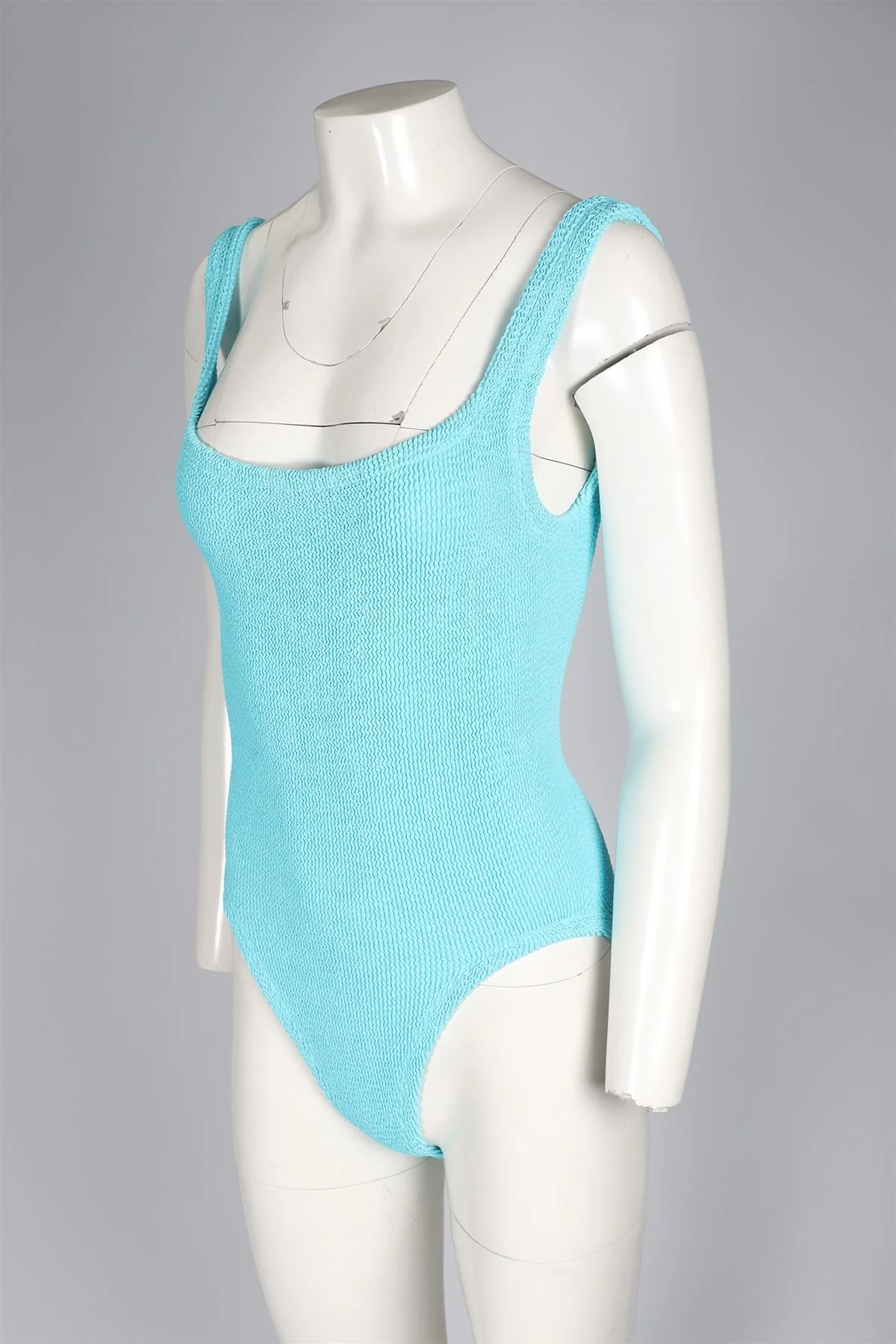 HUNZA G BLUE KNIT SWIMSUIT ONE SIZE - Image 3