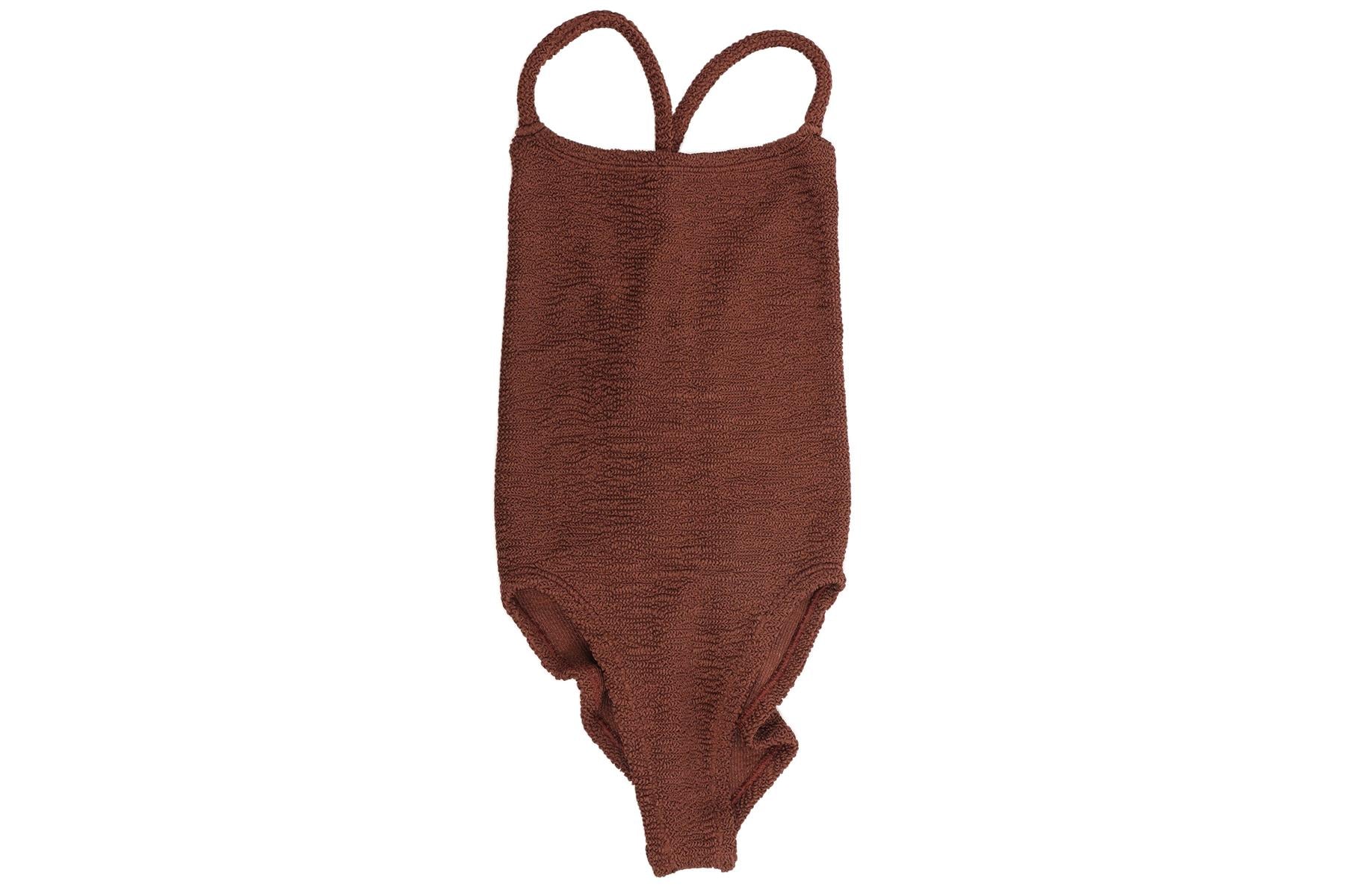 HUNZA G BROWN SWIMSUIT ONE SIZE - Image 2