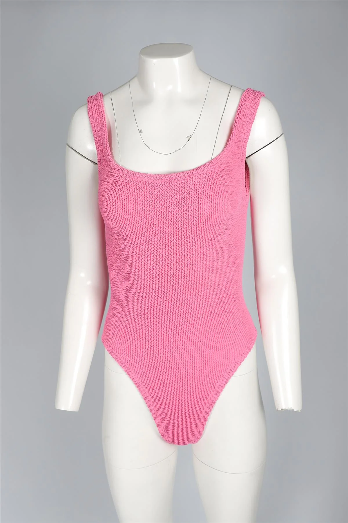 HUNZA G PINK KNIT SWIMSUIT ONE SIZE - Image 2