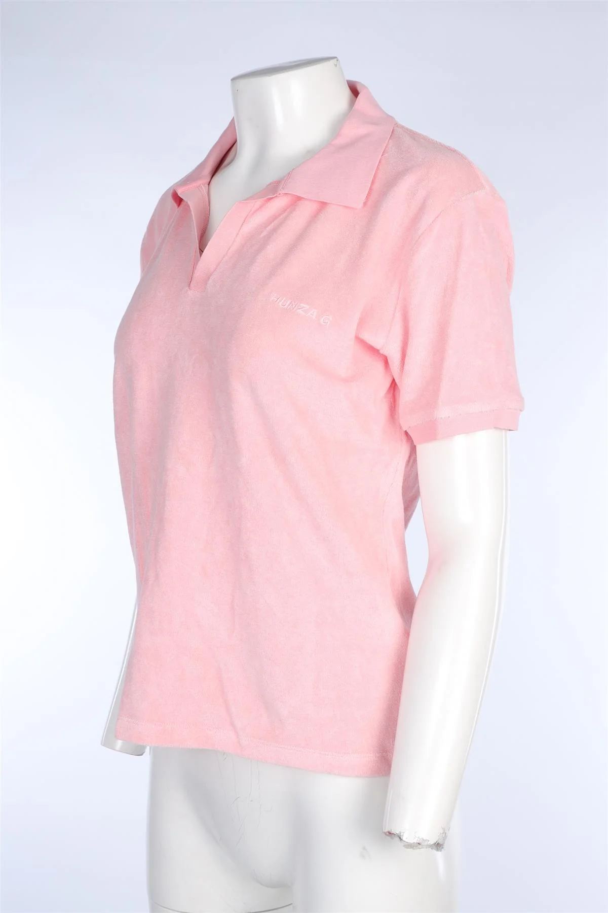 HUNZA G PINK POLO TOP MEDIUM - Image 3