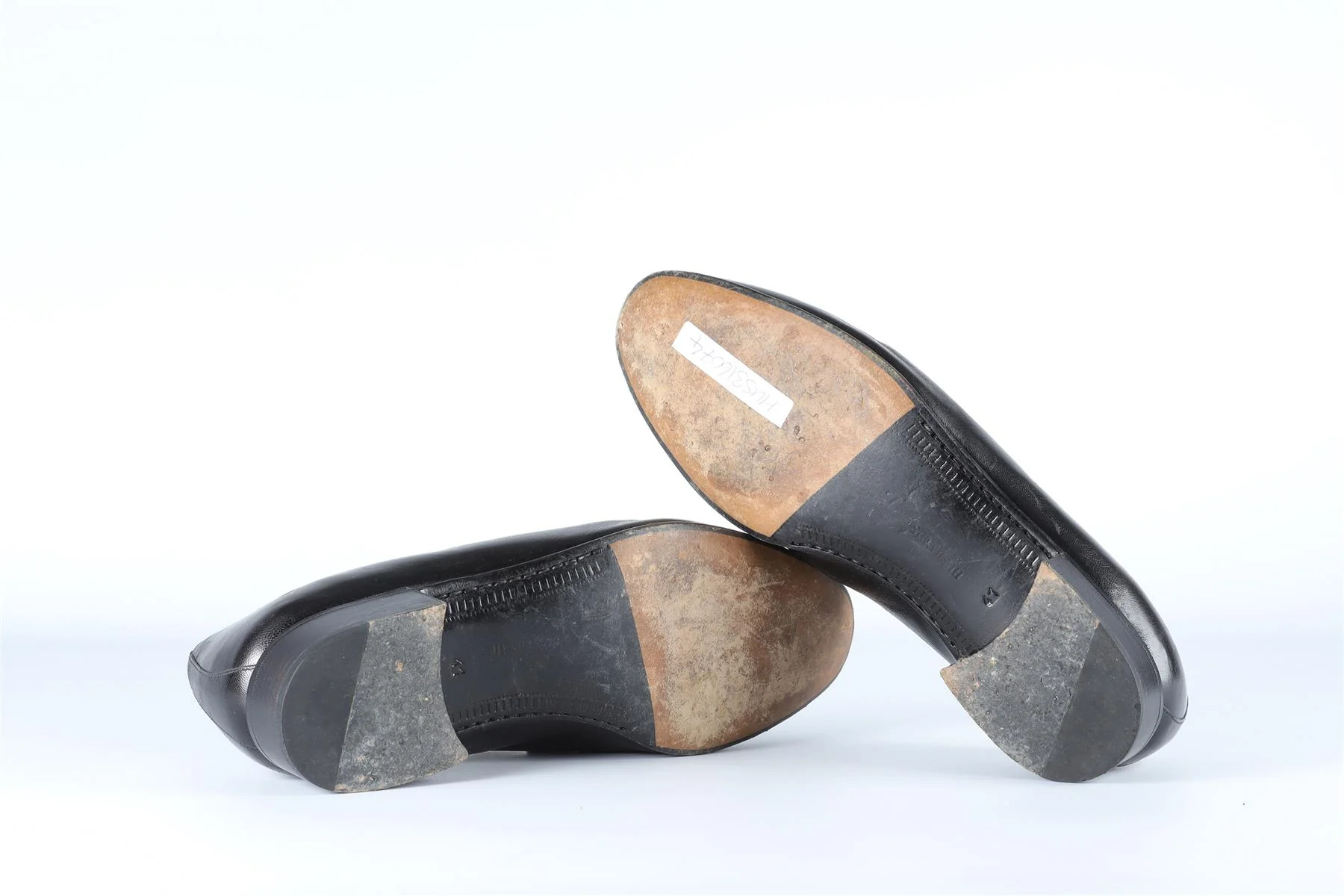 HUSBANDS BLACK MEN'S LEATHER LOAFERS EU 41 UK 7 US 8 - Image 6