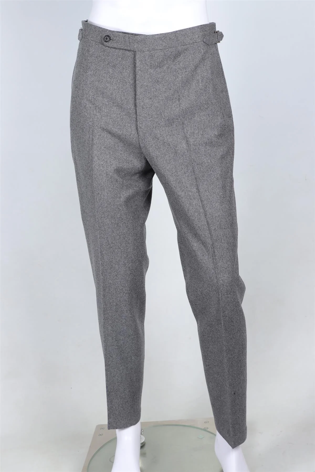 HUSBANDS GREY MEN'S WOOL STRAIGHT LEG PANTS UK/US WAIST 32 - Image 2