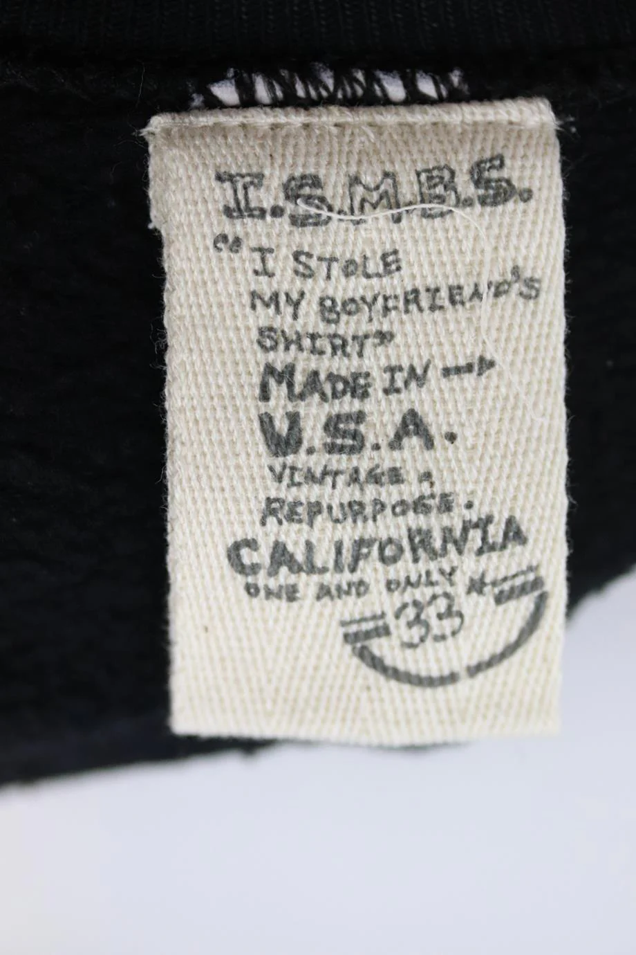 I STOLE MY BOYFRIEND'S SHIRT EMBROIDERED COTTON BLEND SWEATSHIRT XSMALL/SMALL - Image 5
