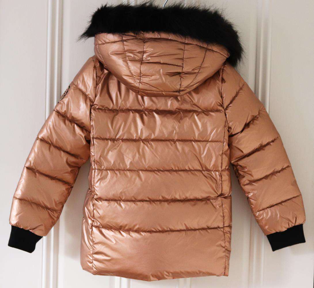IKKS KIDS GIRLS METALLIC MITTENS AND JACKET SET 8 YEARS - Image 3