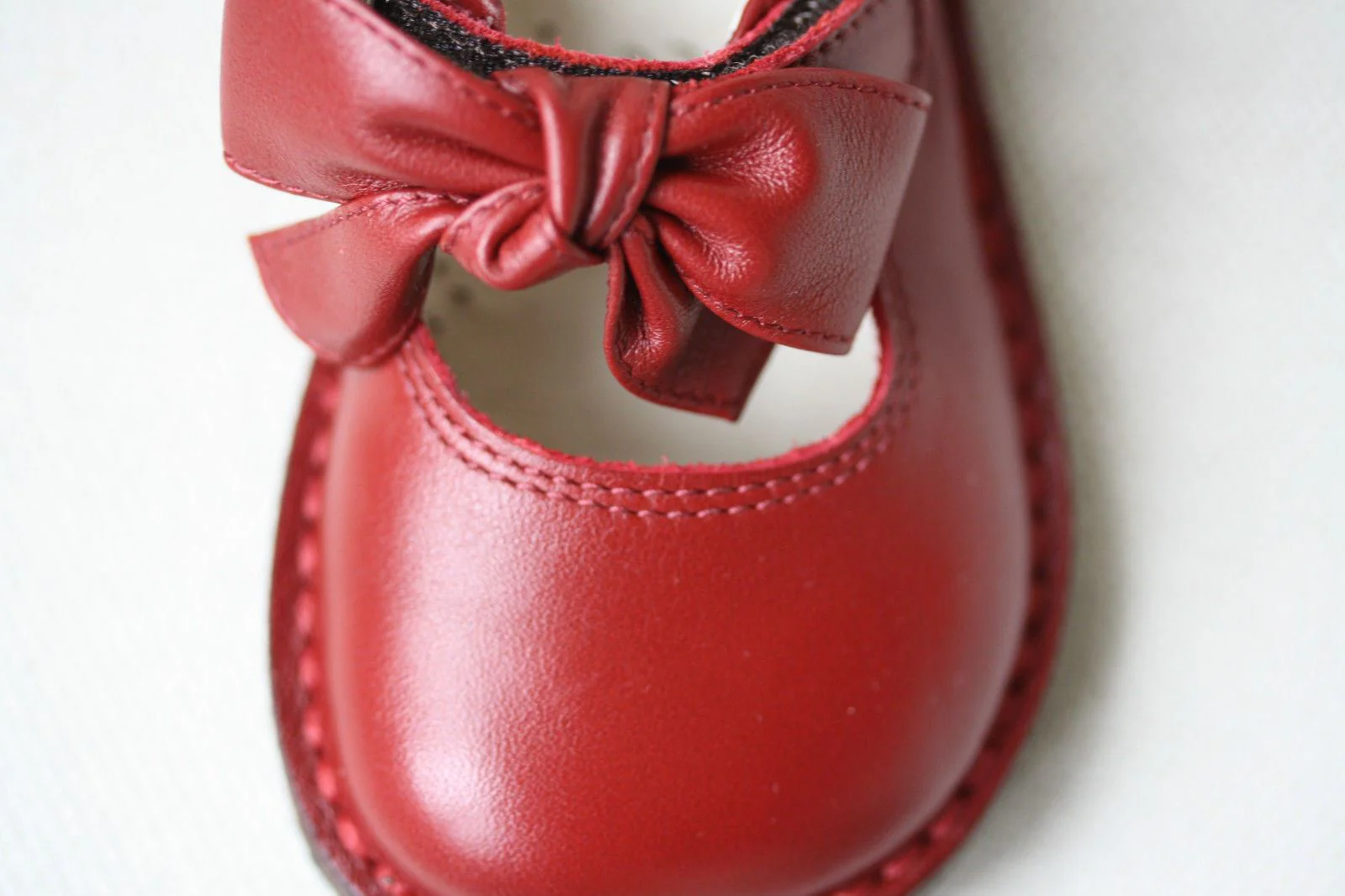 IL GUFO BABY RED LEATHER BOW SHOES EU 20 UK 4 - Image 3
