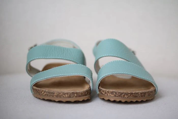 IL GUFO GIRLS BLUE LEATHER SANDALS EU 26 UK 8.5 - Image 3