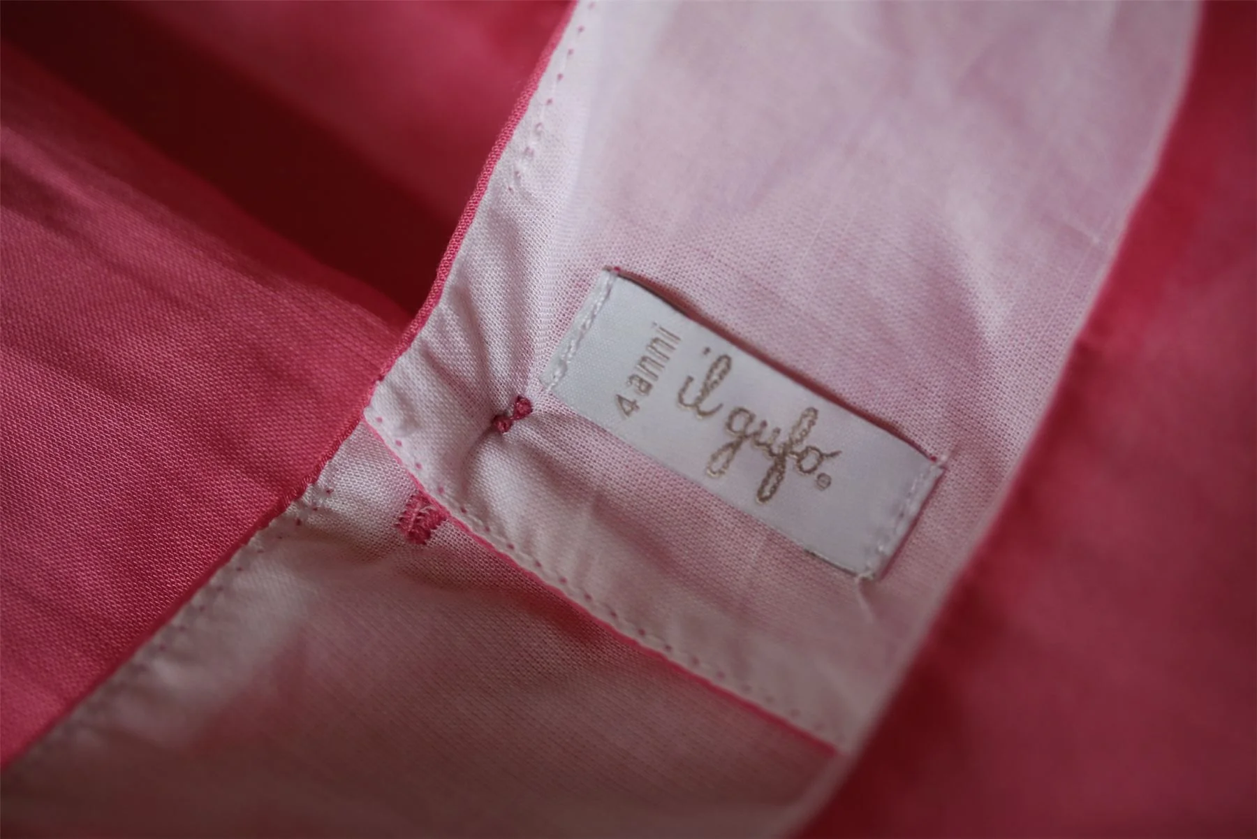 IL GUFO GIRLS PINK COTTON DRESS 4 YEARS - Image 4