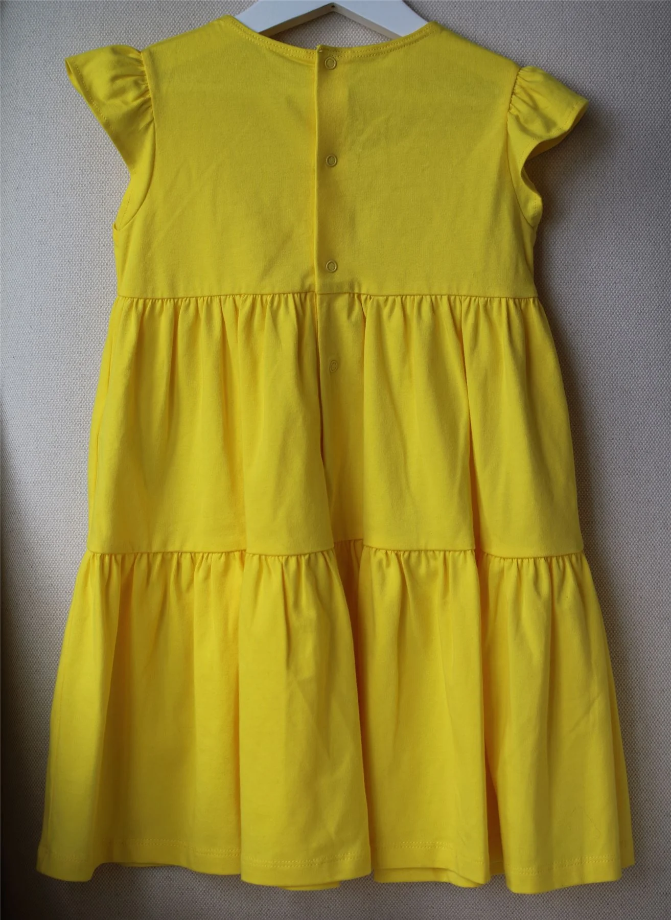IL GUFO GIRLS YELLOW COTTON JERSEY DRESS 4 YEARS - Image 3
