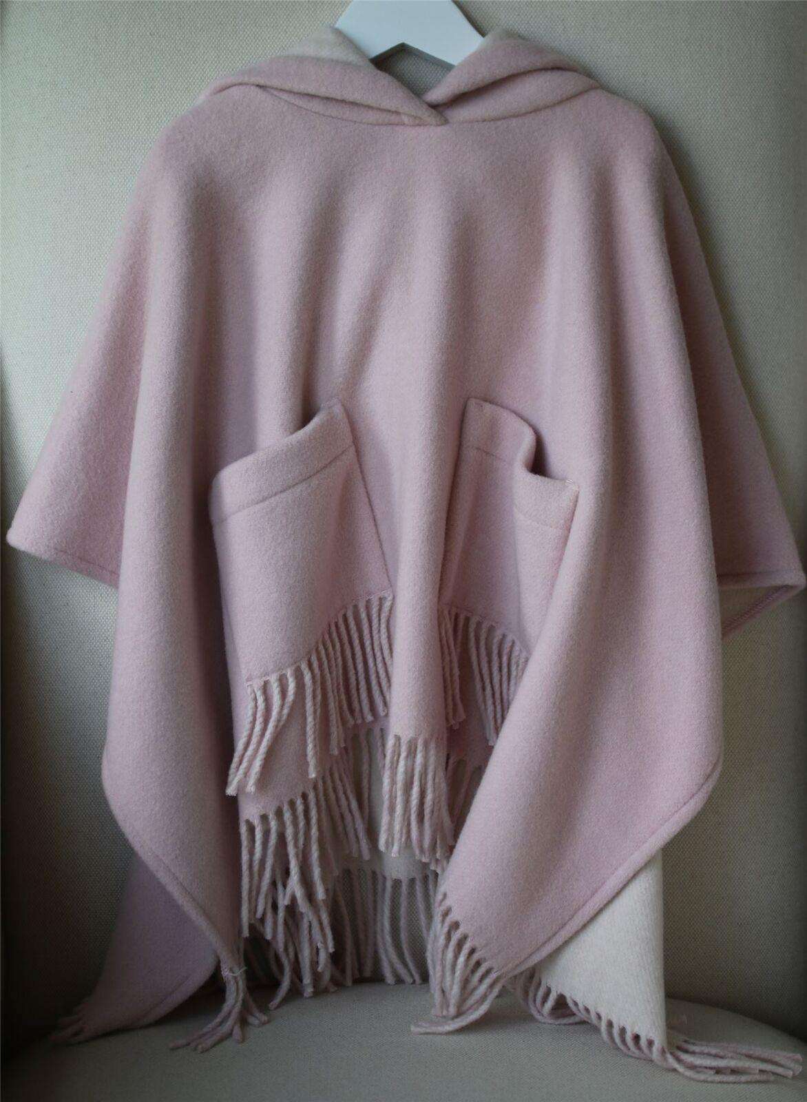 IL GUFO KIDS GIRLS FRINGED WOOL PONCHO 4 YEARS - Image 2