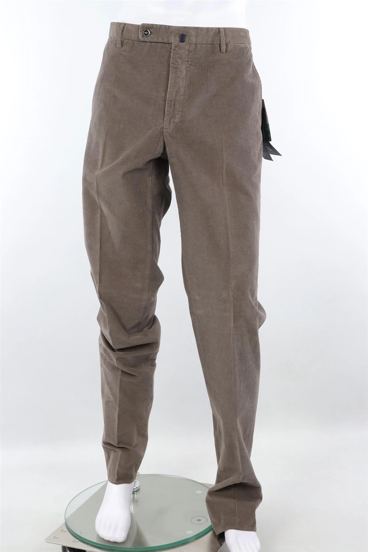 INCOTEX GREY MEN'S CORDUROY STRAIGHT LEG PANTS IT 54 UK/US 38 - Image 2