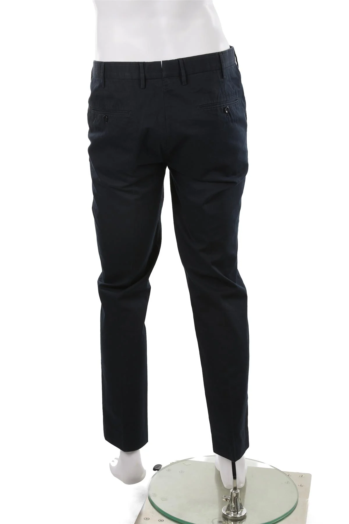 INCOTEX NAVY MEN'S COTTON STRAIGHT LEG PANTS UK/US W34 FR 42 IT 50 - Image 4