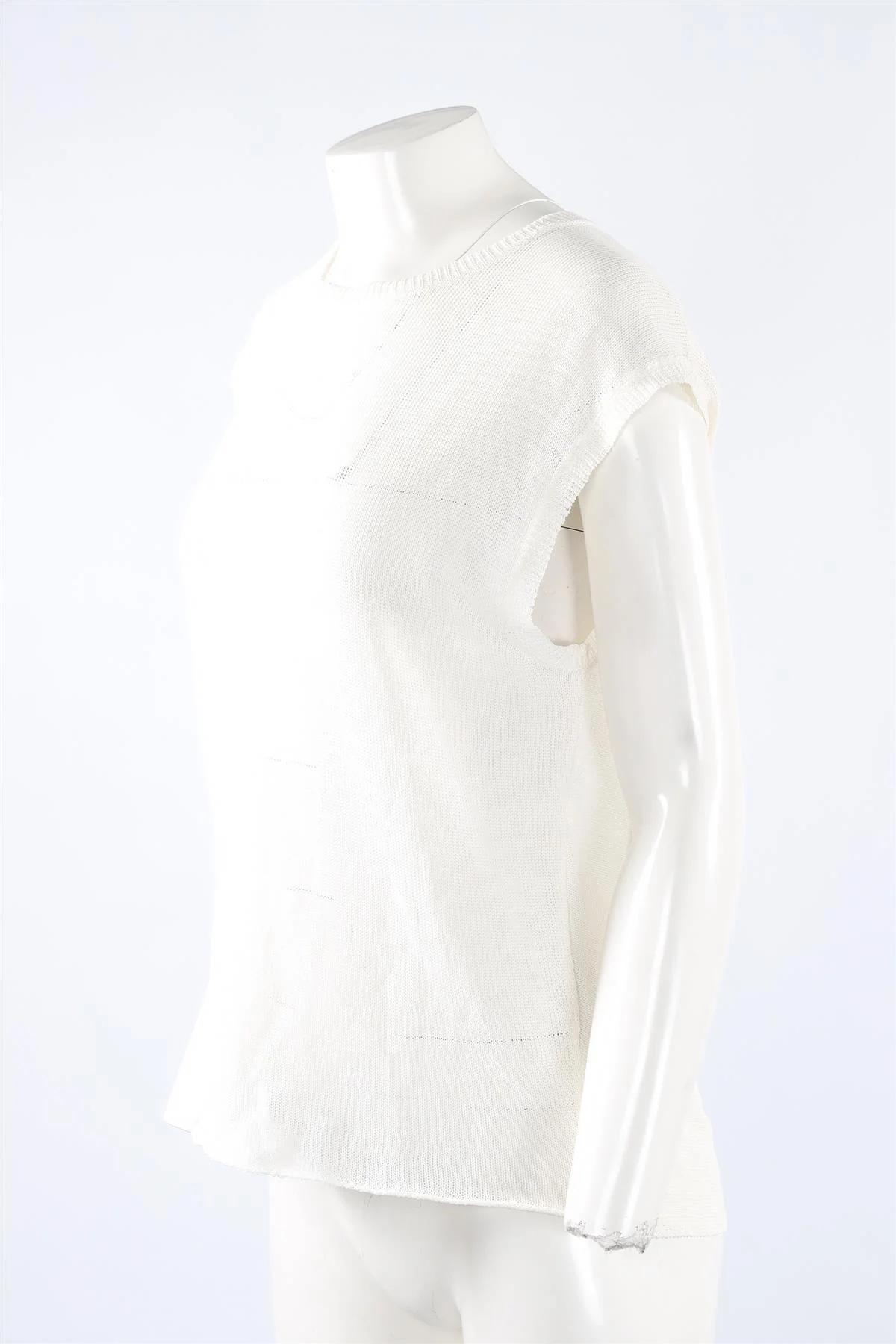 INHABIT WHITE LINEN VEST SMALL - Image 3
