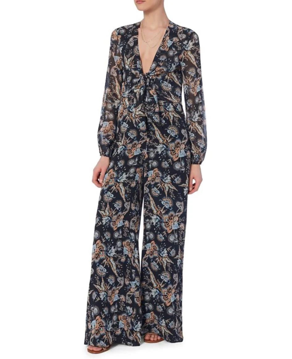 INTERMIX LYSETTE FRONT KNOT PRINT JUMPSUIT MEDIUM - Image 10