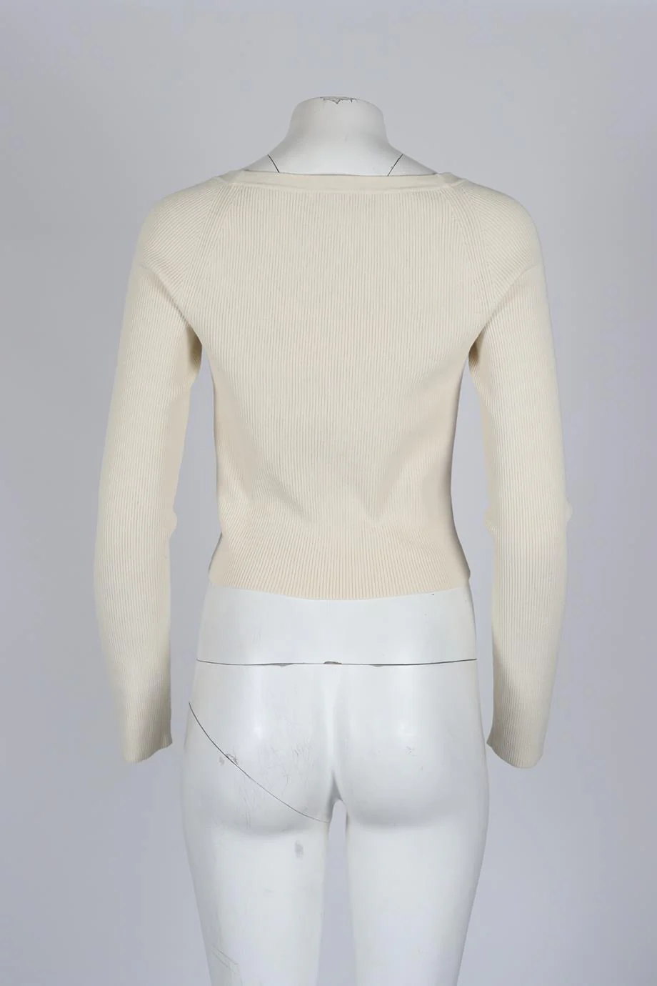 INTERMIX RIBBED KNIT CARDIGAN MEDIUM - Image 4