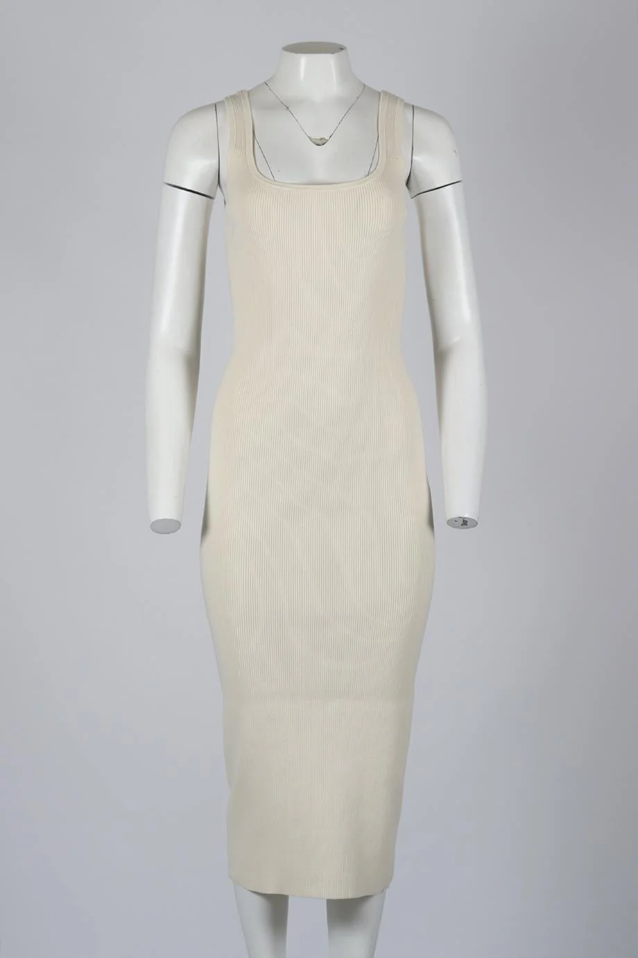 INTERMIX RIBBED KNIT MIDI DRESS SMALL - Image 2