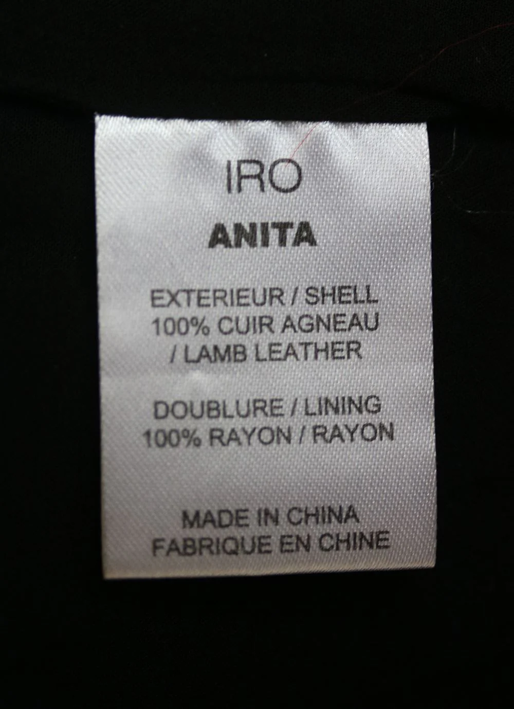 IRO ANITA SHEARLING-COLLAR LEATHER JACKET 1 UK 8 - Image 7