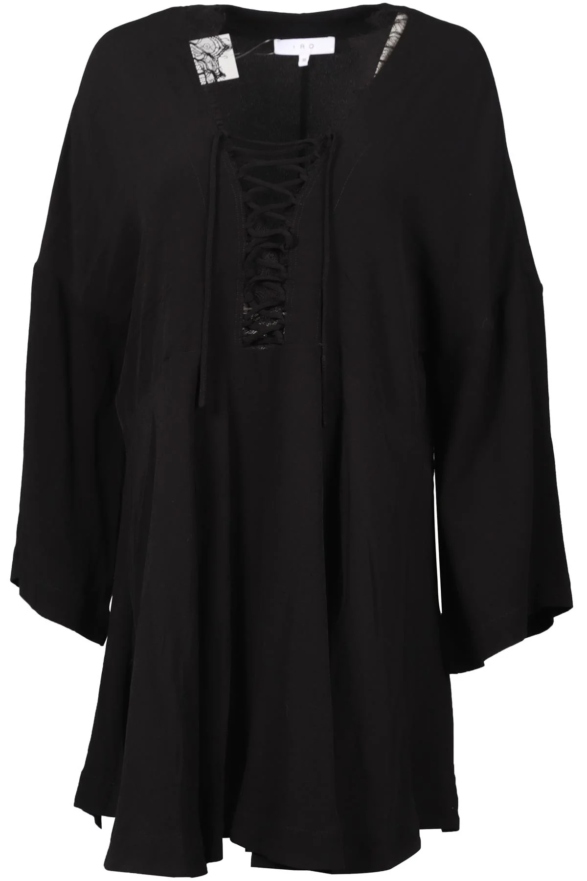 IRO BLACK CREPE MINI DRESS FR 36 UK 8