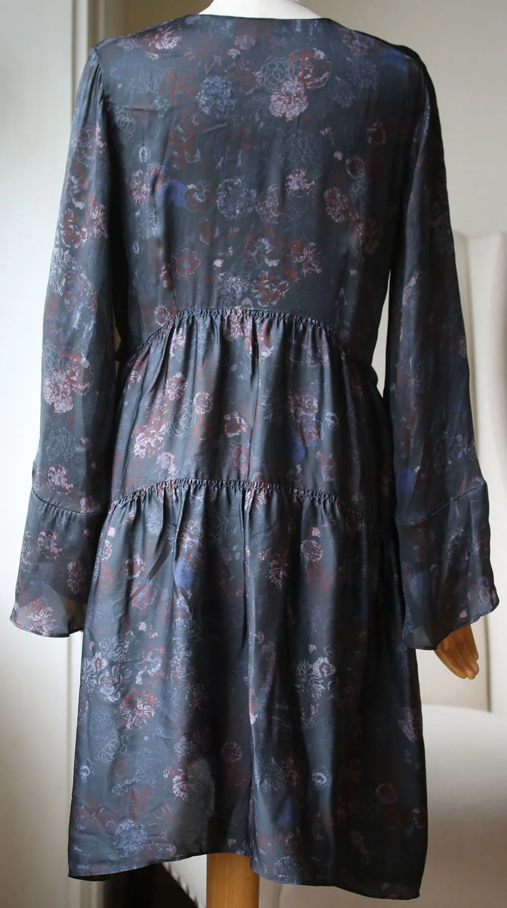 IRO CICLONE PRINTED SILK-SATIN DRESS FR 40 UK 12 - Image 4