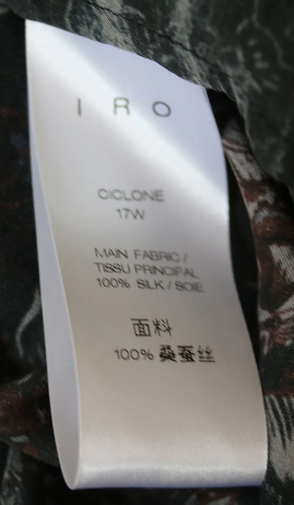 IRO CICLONE PRINTED SILK-SATIN DRESS FR 40 UK 12 - Image 6