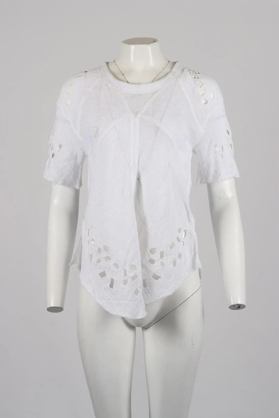 IRO COTTON BLEND TOP FR 36 UK 8 - Image 2