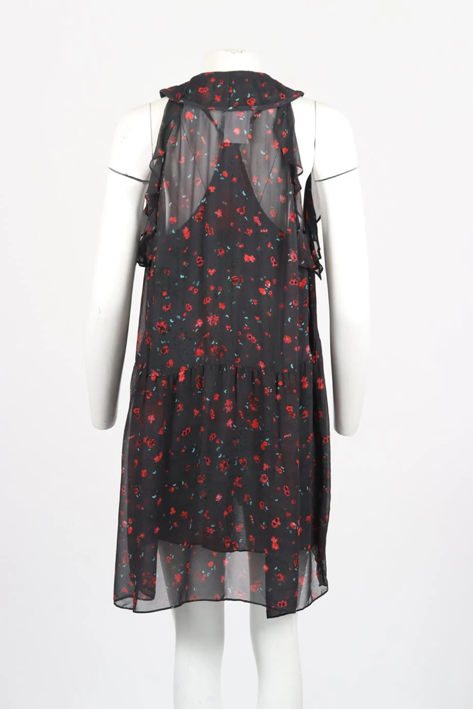IRO FLORAL PRINT CREPE MINI DRESS FR 36 UK 8 - Image 4
