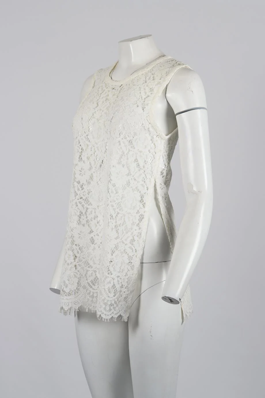 IRO LACE COTTON BLEND TOP FR 36 UK 8 - Image 3