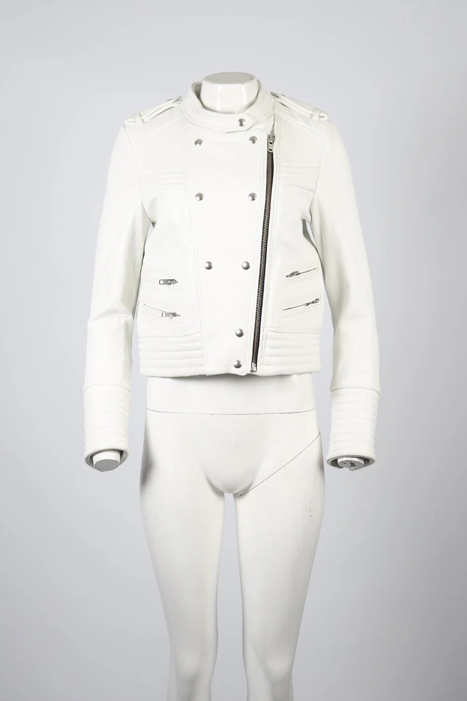 IRO LEATHER BIKER JACKET FR 40 UK 12 - Image 2
