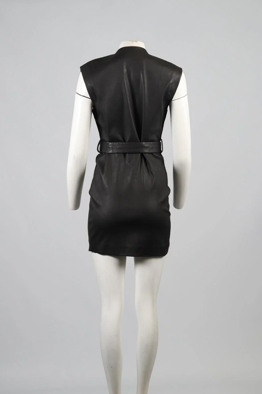 IRO LEATHER MINI DRESS FR 36 UK 8 - Image 4