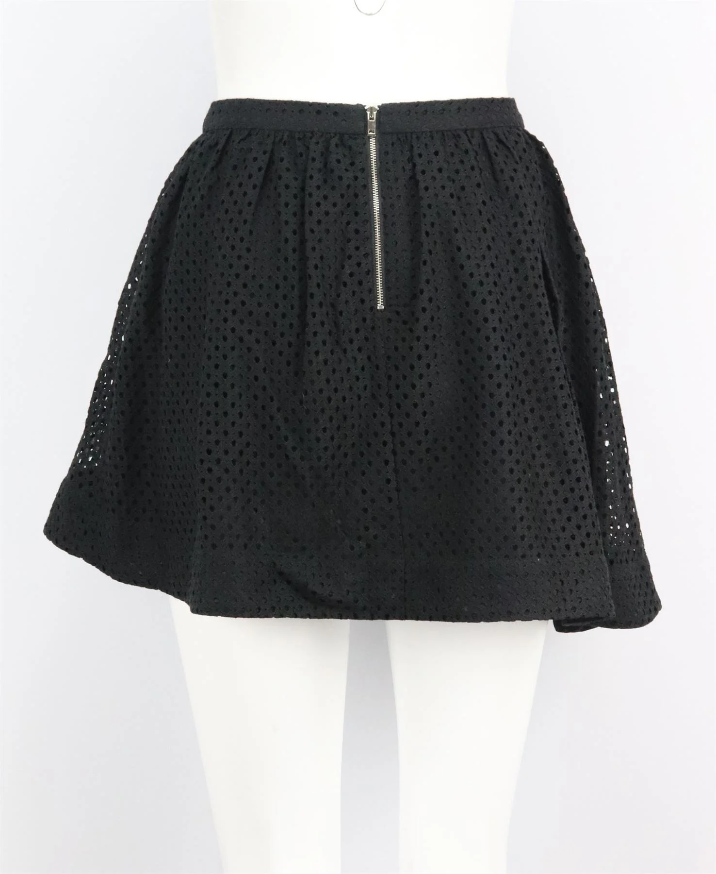 IRO OTILIA WRAP EFFECT PLEATED BRODERIE ANGLAISE MINI SKIRT FR 36 UK 8 - Image 4