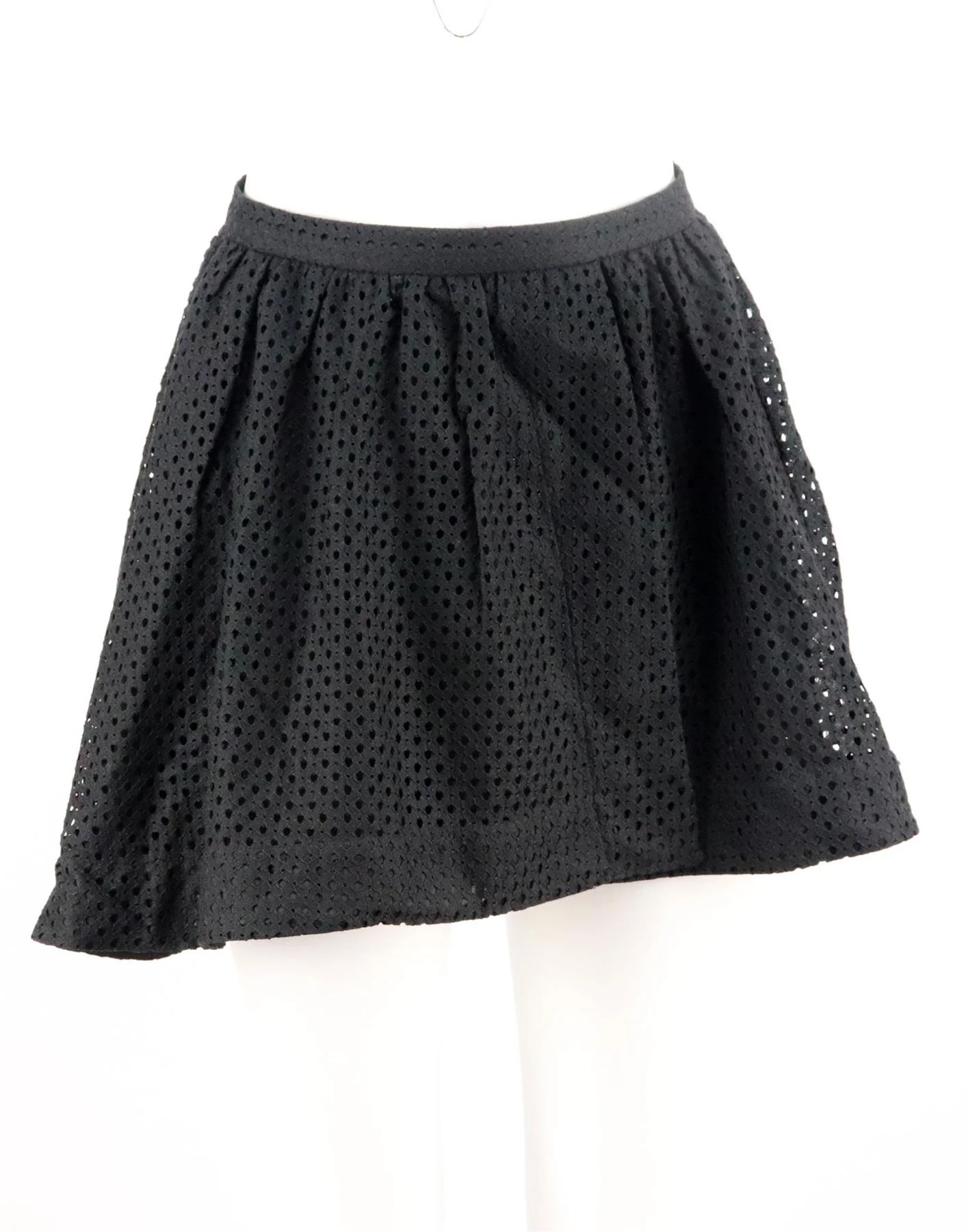 IRO OTILIA WRAP EFFECT PLEATED BRODERIE ANGLAISE MINI SKIRT FR 36 UK 8 - Image 8