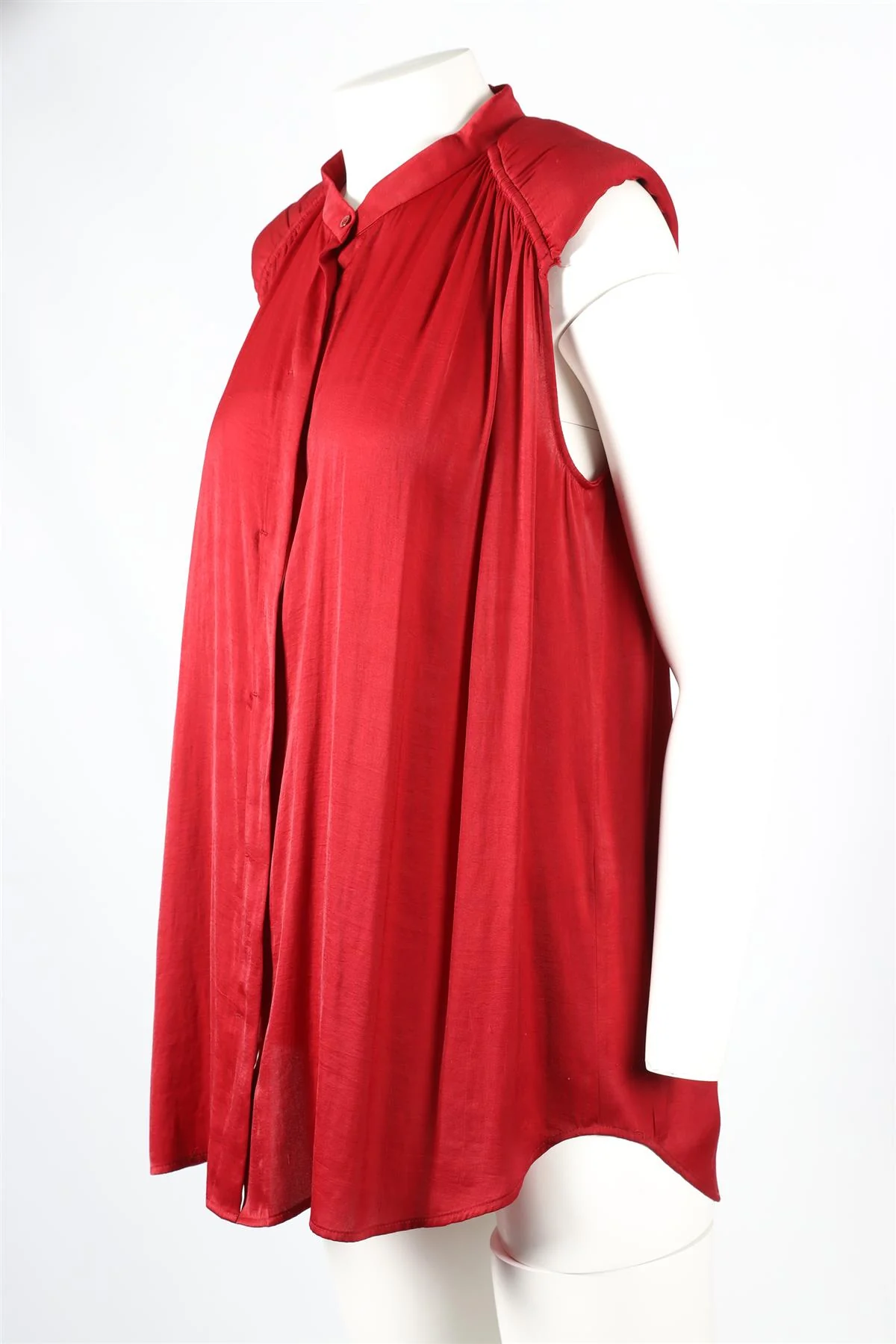 IRO RED SATIN TOP UK 6 - Image 3