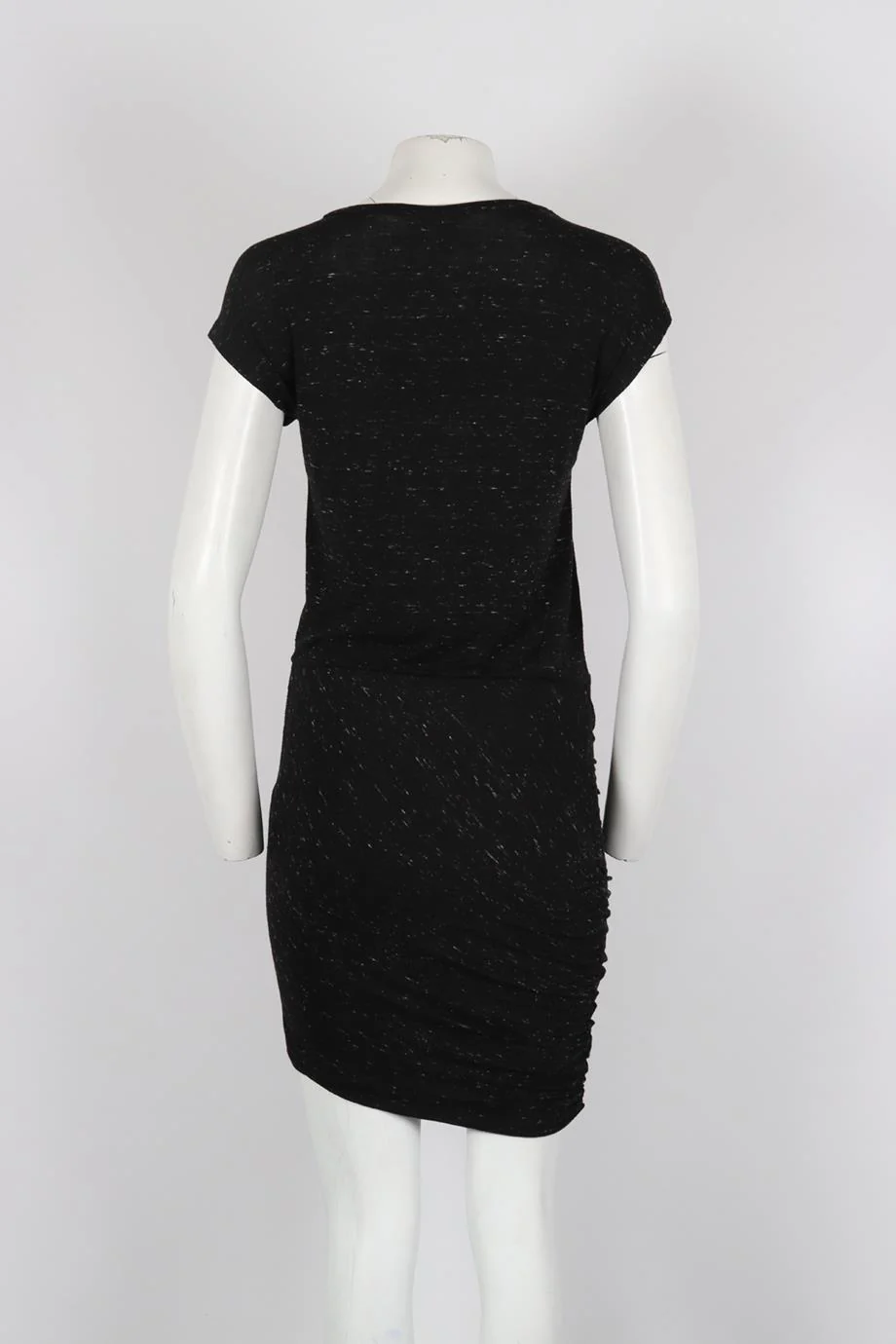 IRO RUCHED COTTON JERSEY MINI DRESS SMALL - Image 4